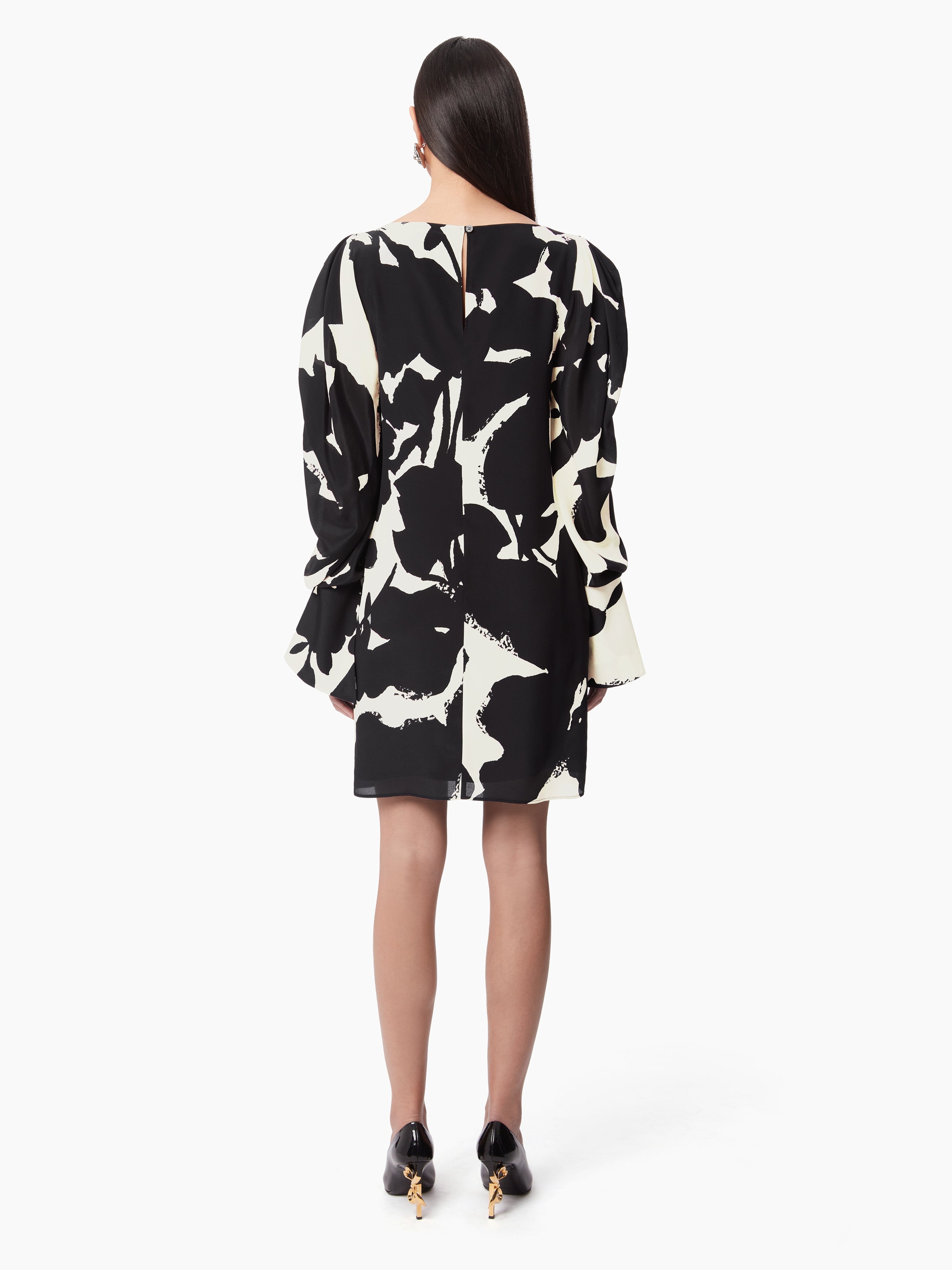 MINI DRESS WITH PUFFED SLEEVES - 4