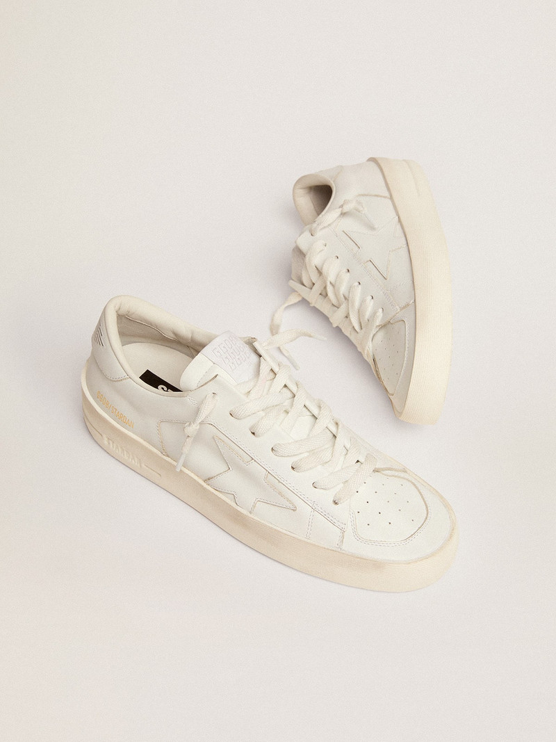 Golden Goose Women’s Stardan sneakers in total white leather outlook