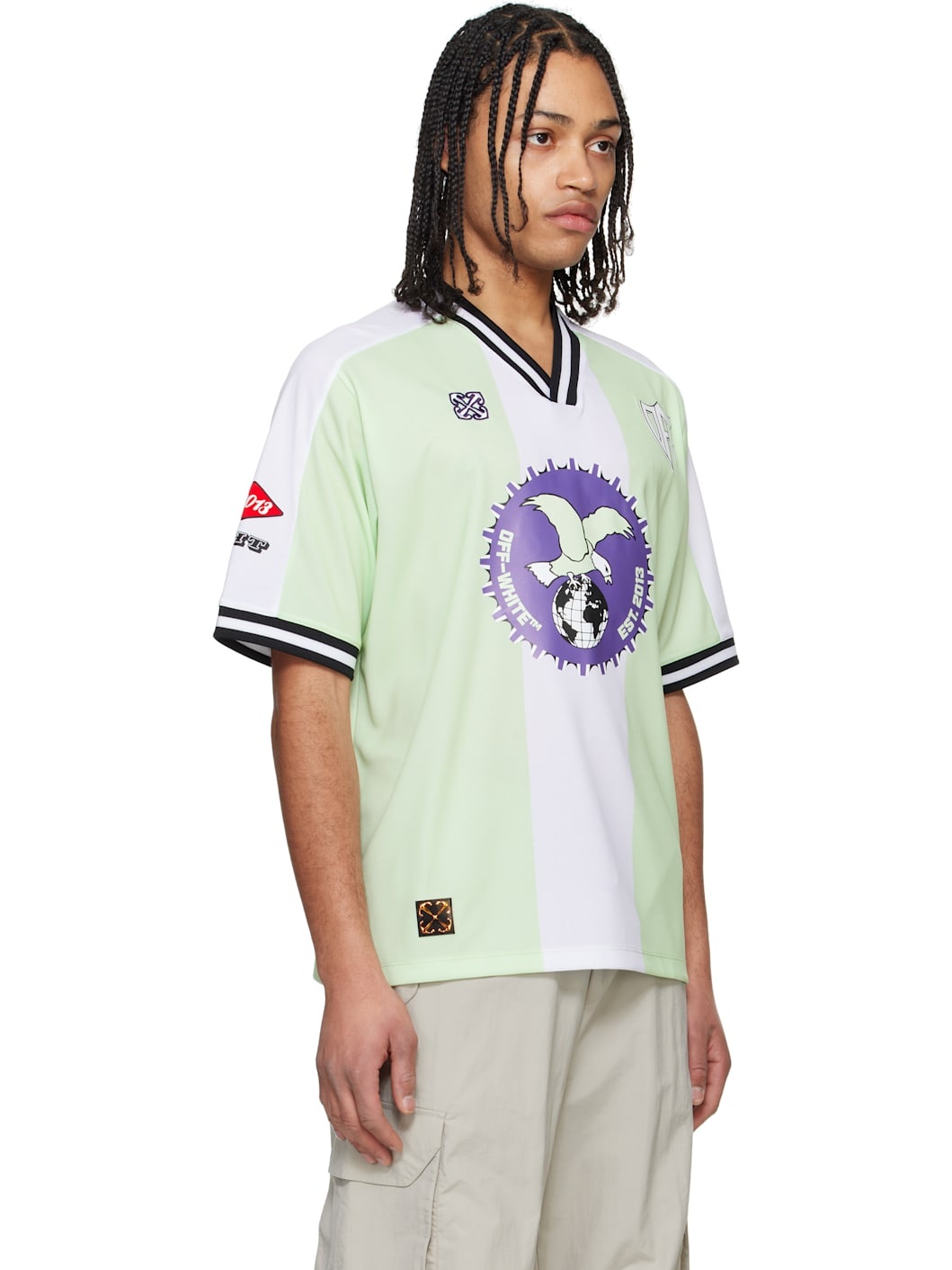 Green & White Cap 23 Soccer Jersey - 2
