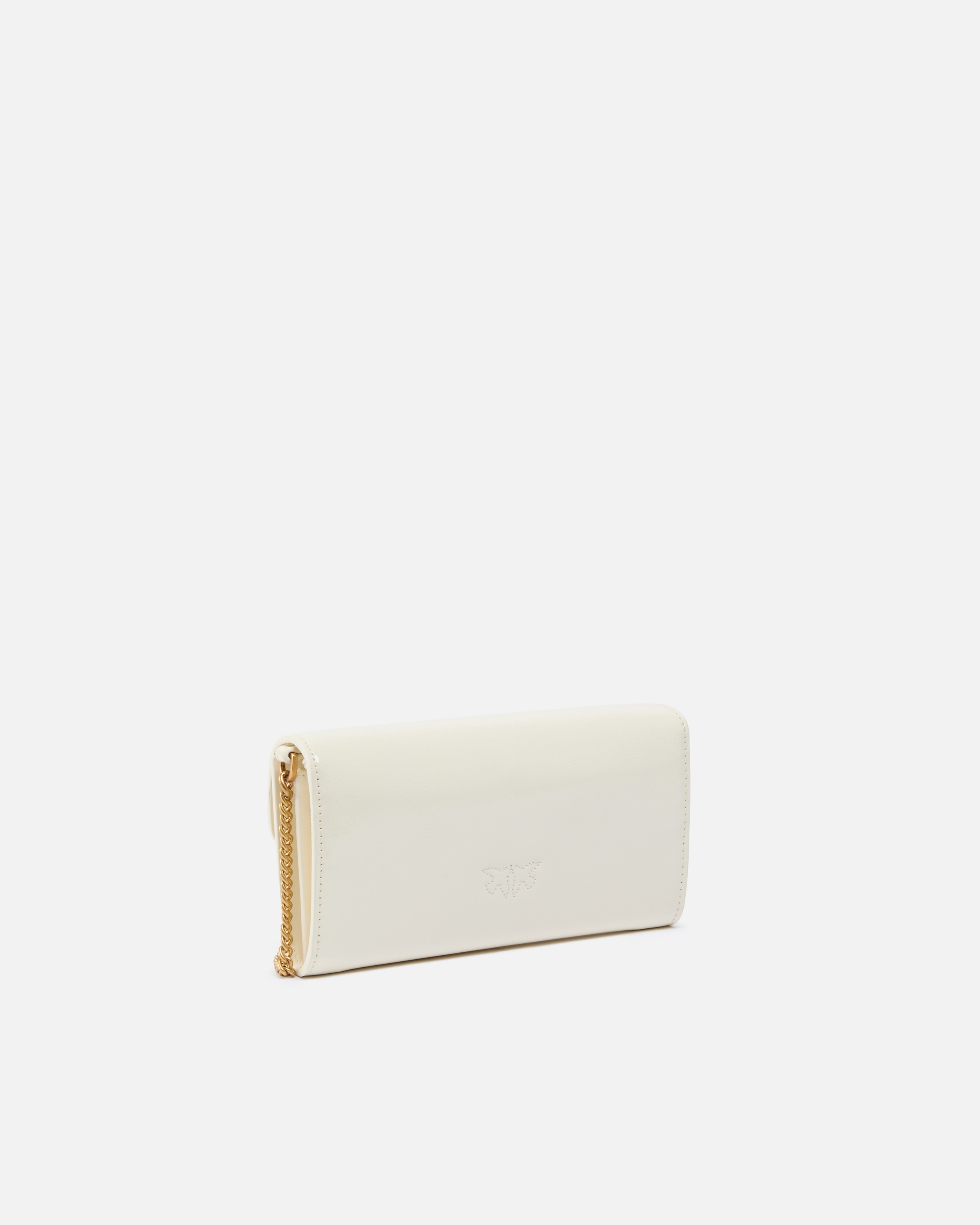 GLOSSY WALLET WITH SHOULDER STRAP WITH BIRD BUCKLE - 2