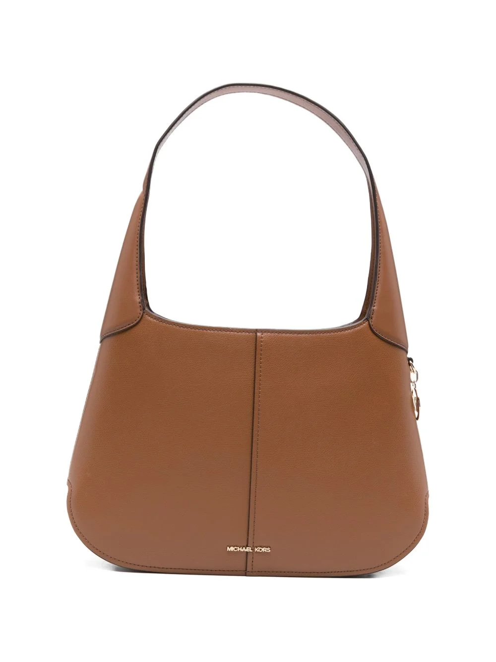 logo charm leather tote bag - 1