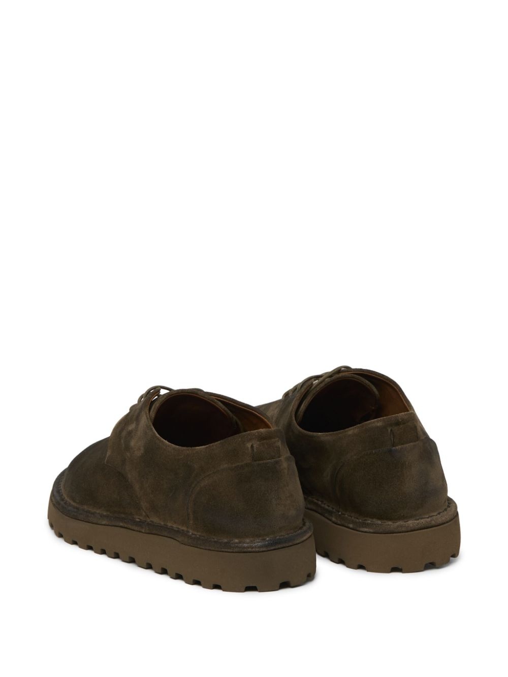 lace-up suede derby shoes - 3