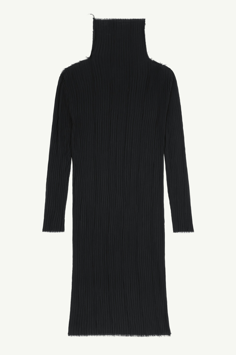 Sheer Plissé Midi Dress 1