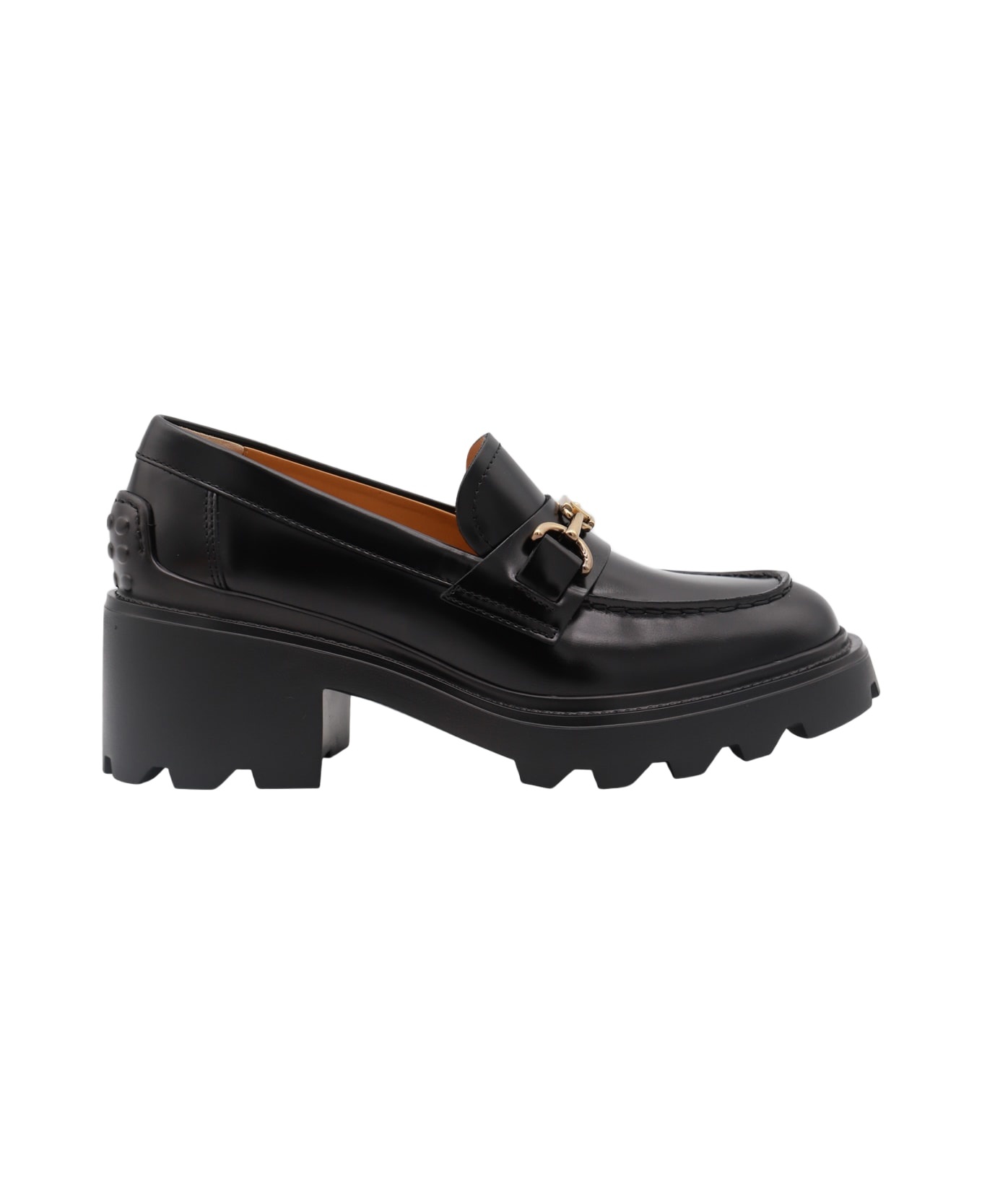 Black Leather Loafers - 1
