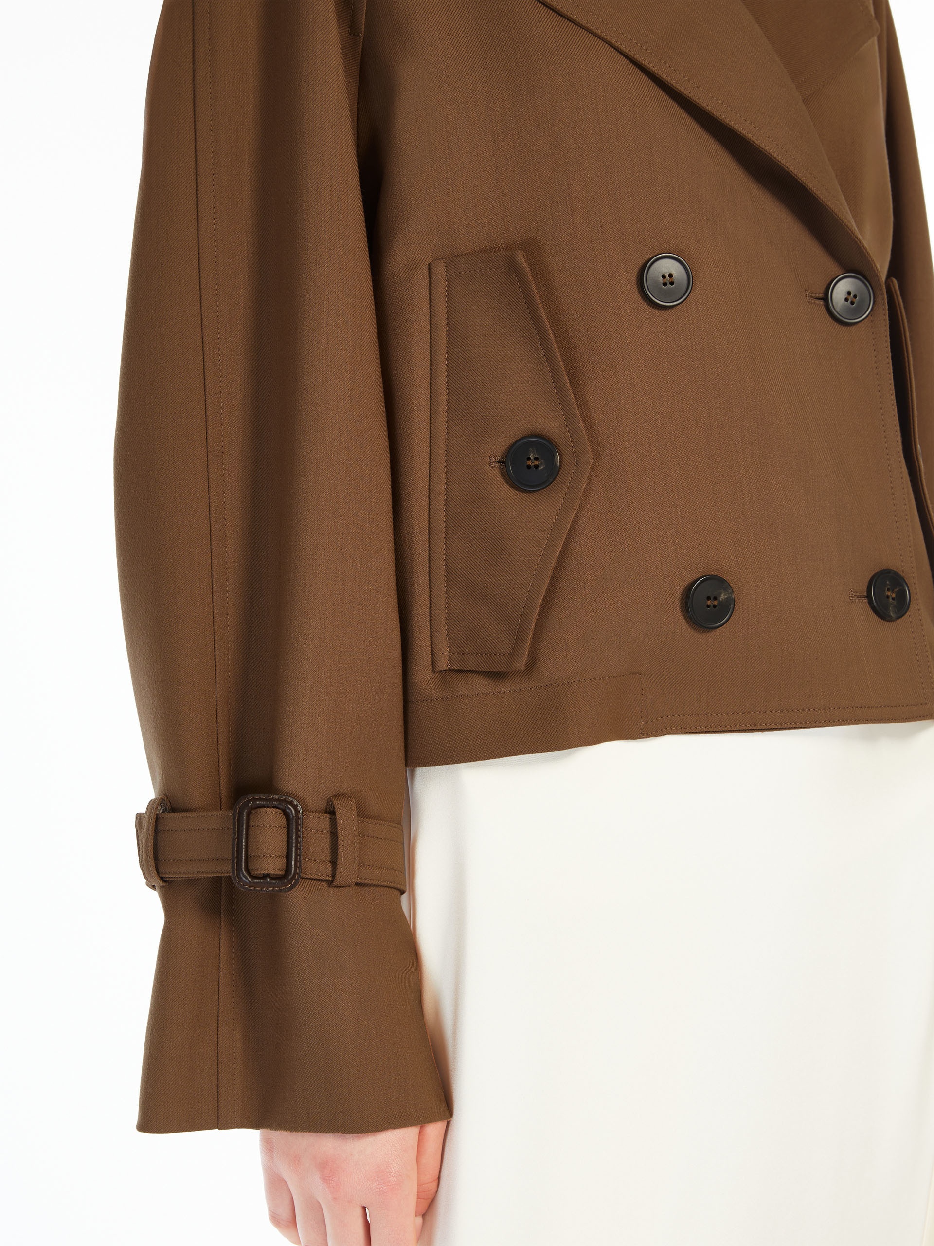 OPOSSUM Short water-repellent gabardine trench coat - 6