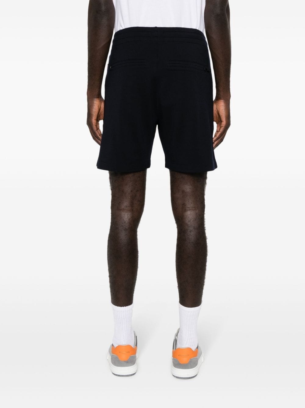 zip-pockets slip-on track shorts - 4