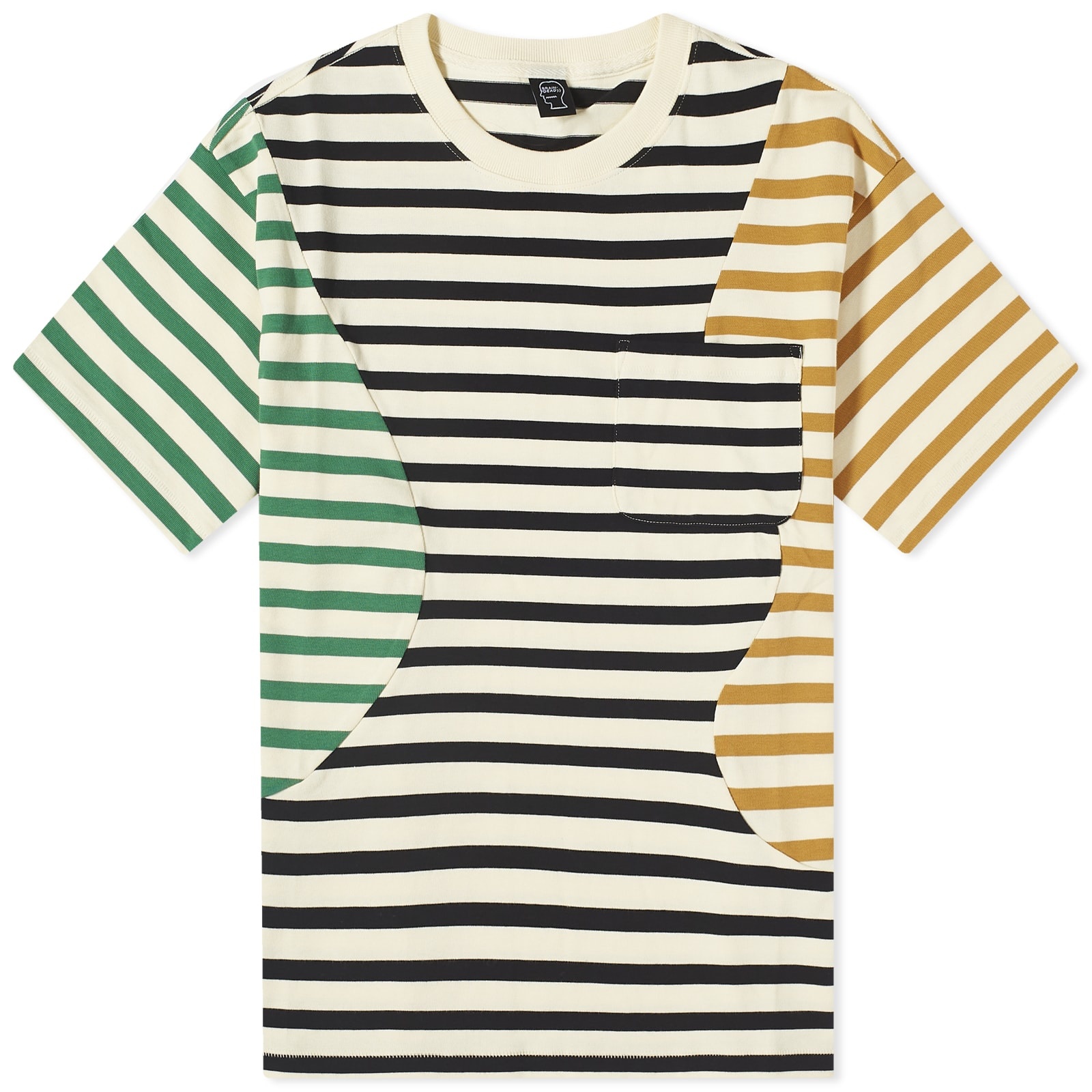 Brain Dead Organic Panel Stripe T-Shirt - 1