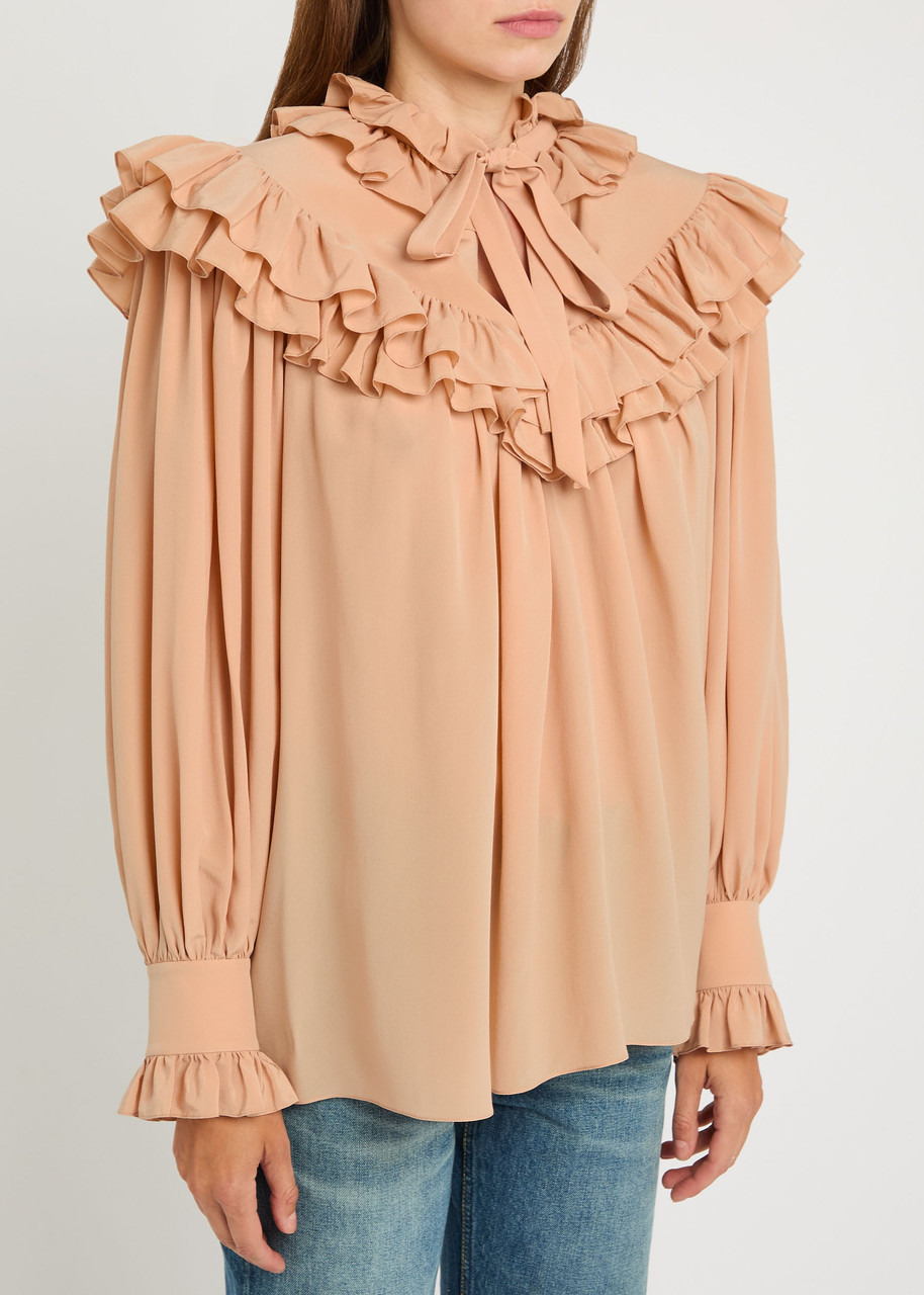 Chloe Ruffled Silk-chiffon Blouse - 2