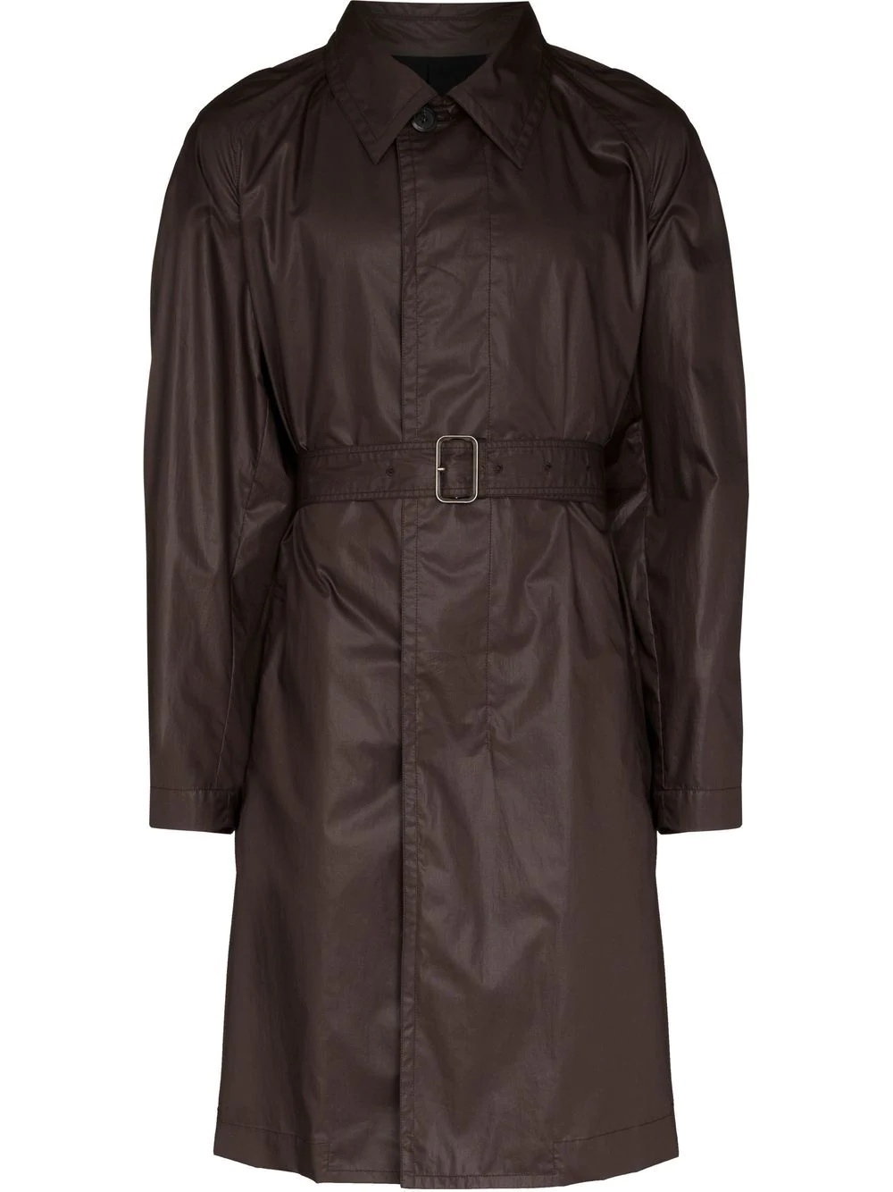 mid-length belted trench coat - 1