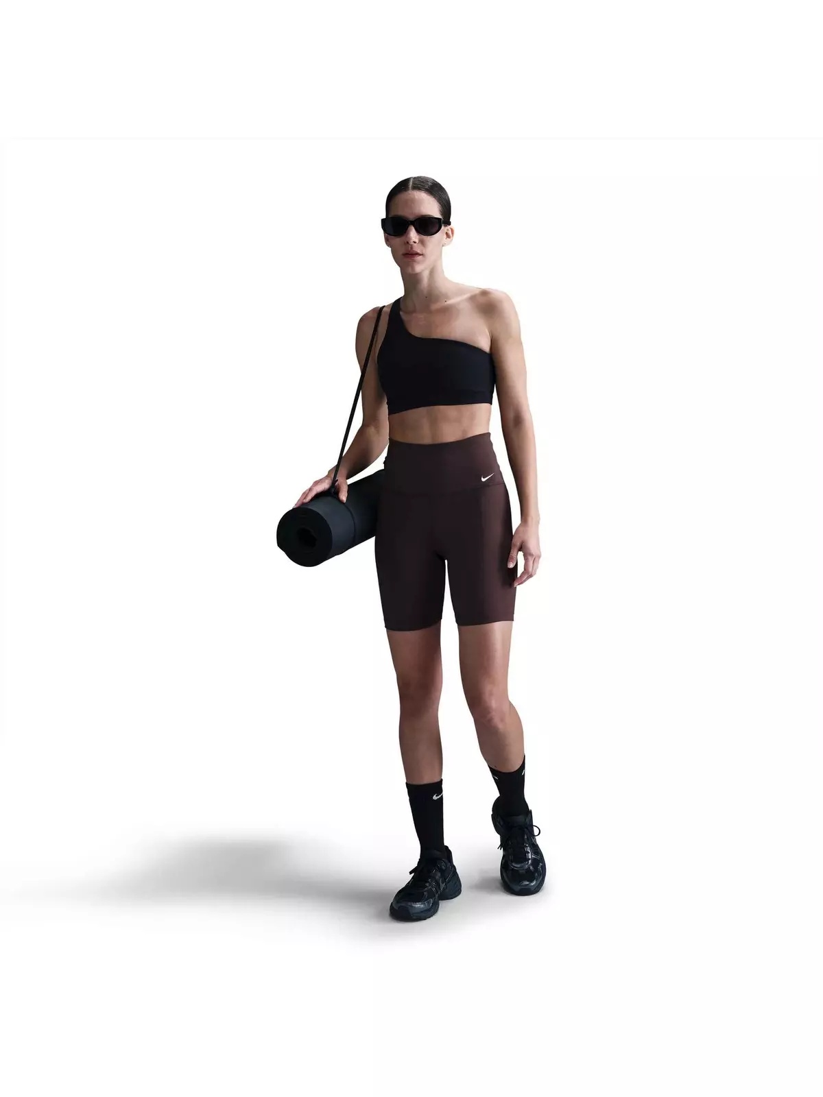 Women's Zenvy Asym Light-Support Padded Sports Bra -Black - 4