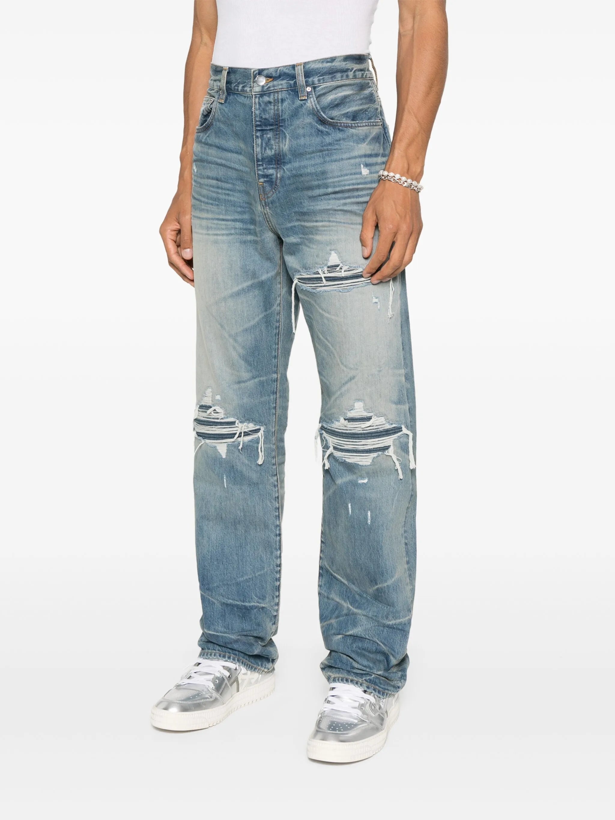 Distressed Straight-leg Jeans - 3