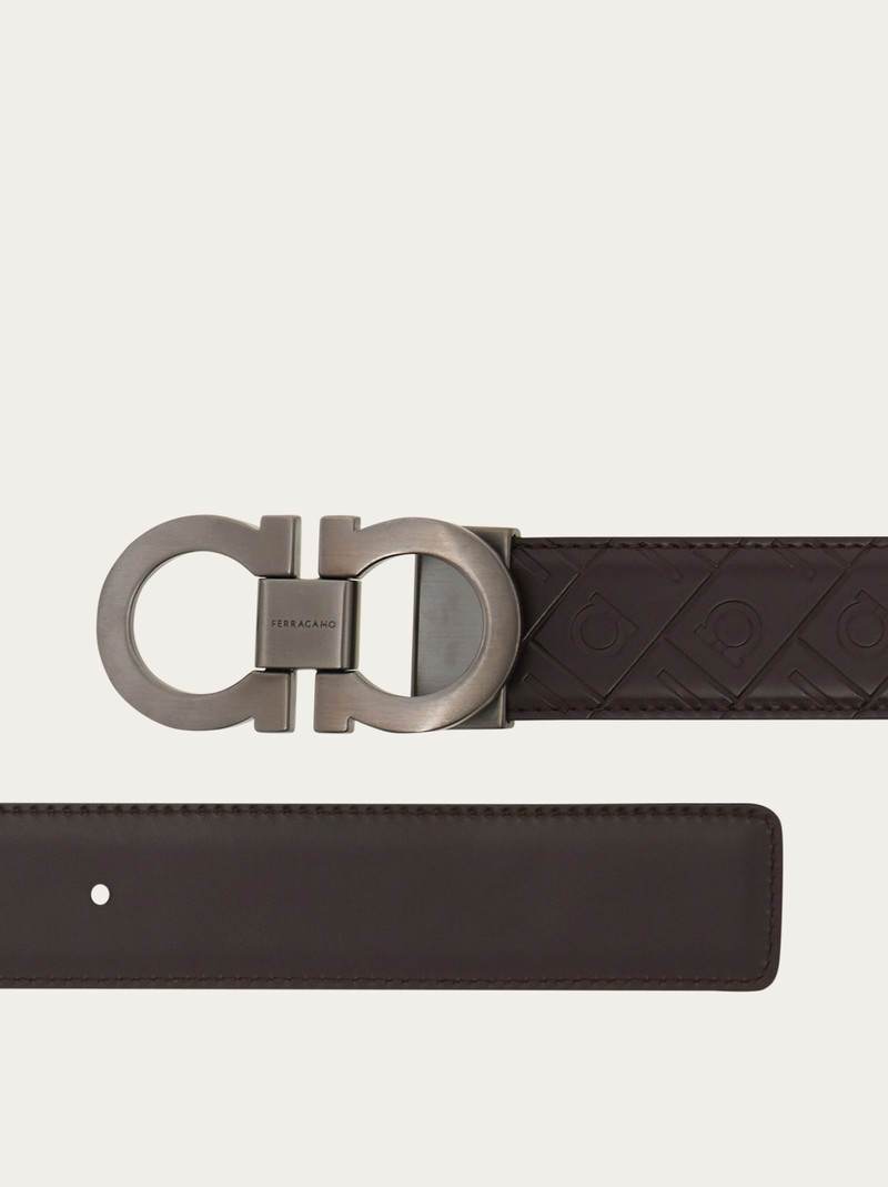 FERRAGAMO Reversible and adjustable Gancini belt outlook