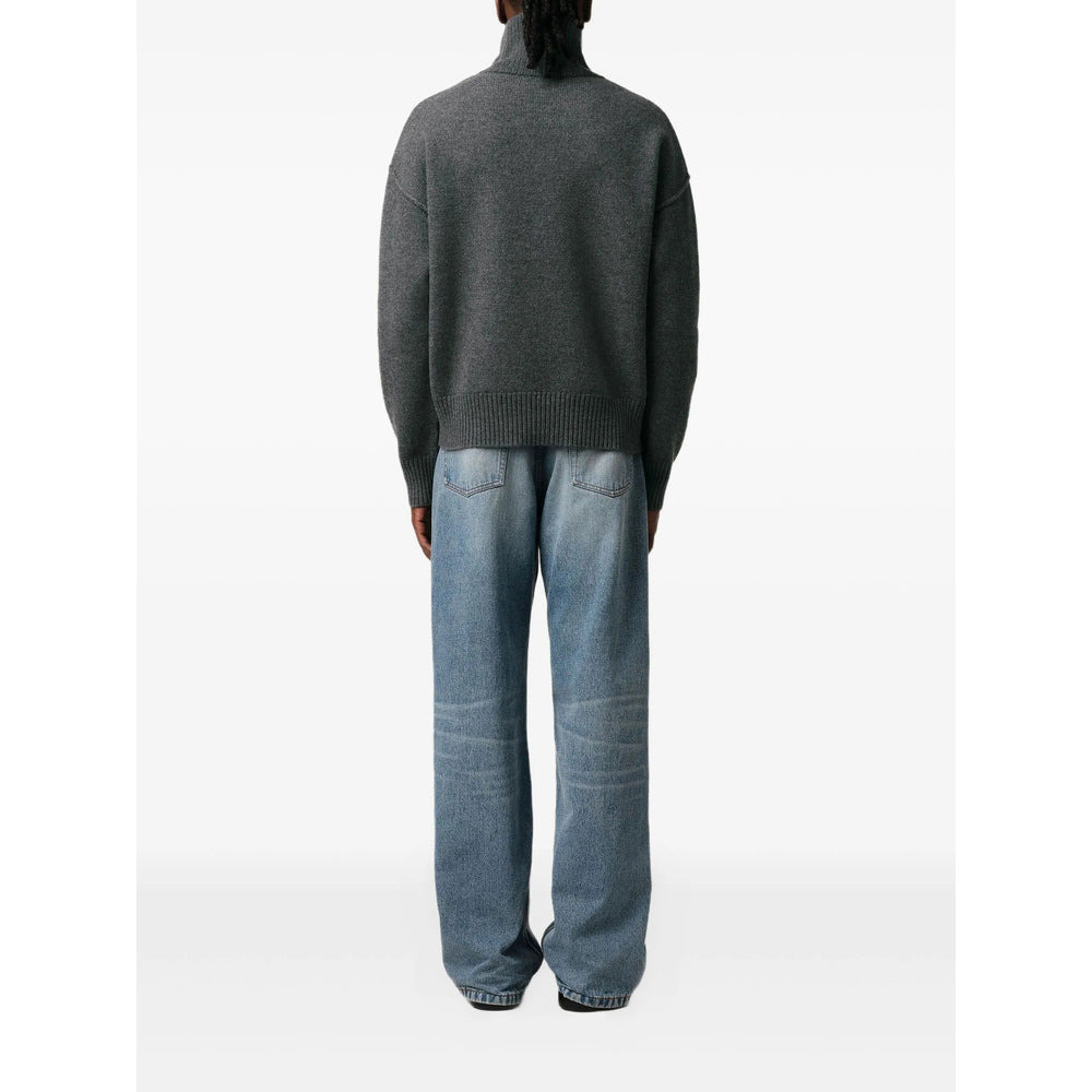 Ami Paris Grey Sweaters & Knitwear - Jumpers Men - 5