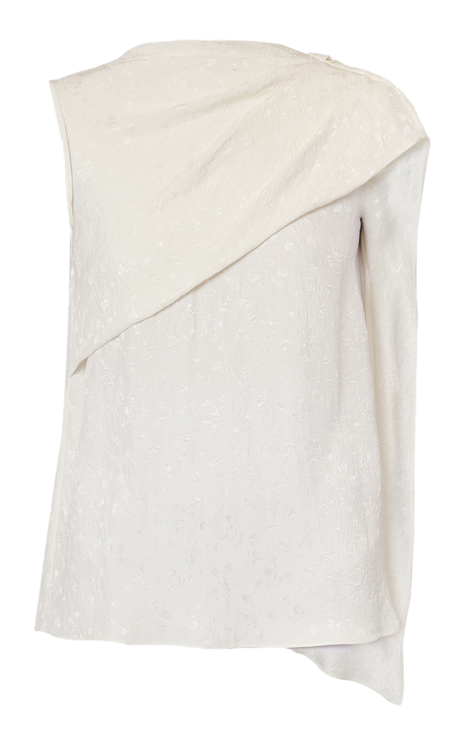 Asymmetric Draped Blouse ivory - 1