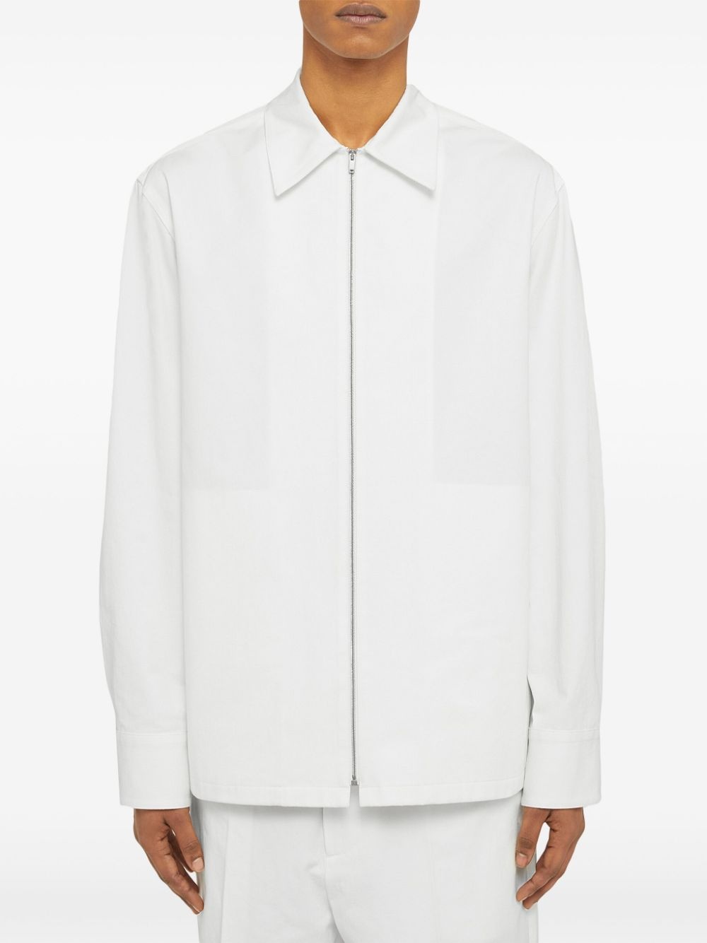 zip-up cotton shirt - 4