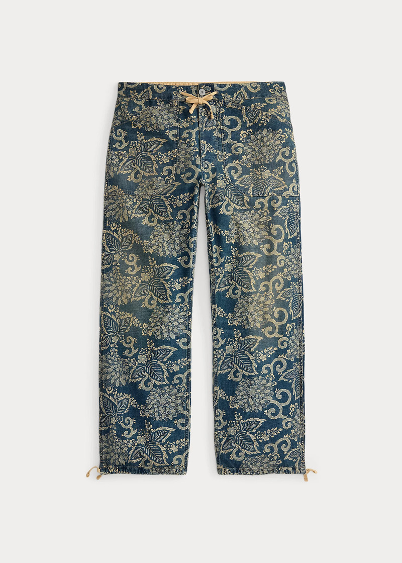 Indigo Print Woven Pant 1