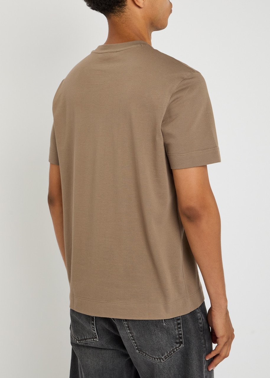 Emporio Armani Logo-appliqué Piqué Cotton T-shirt - 3