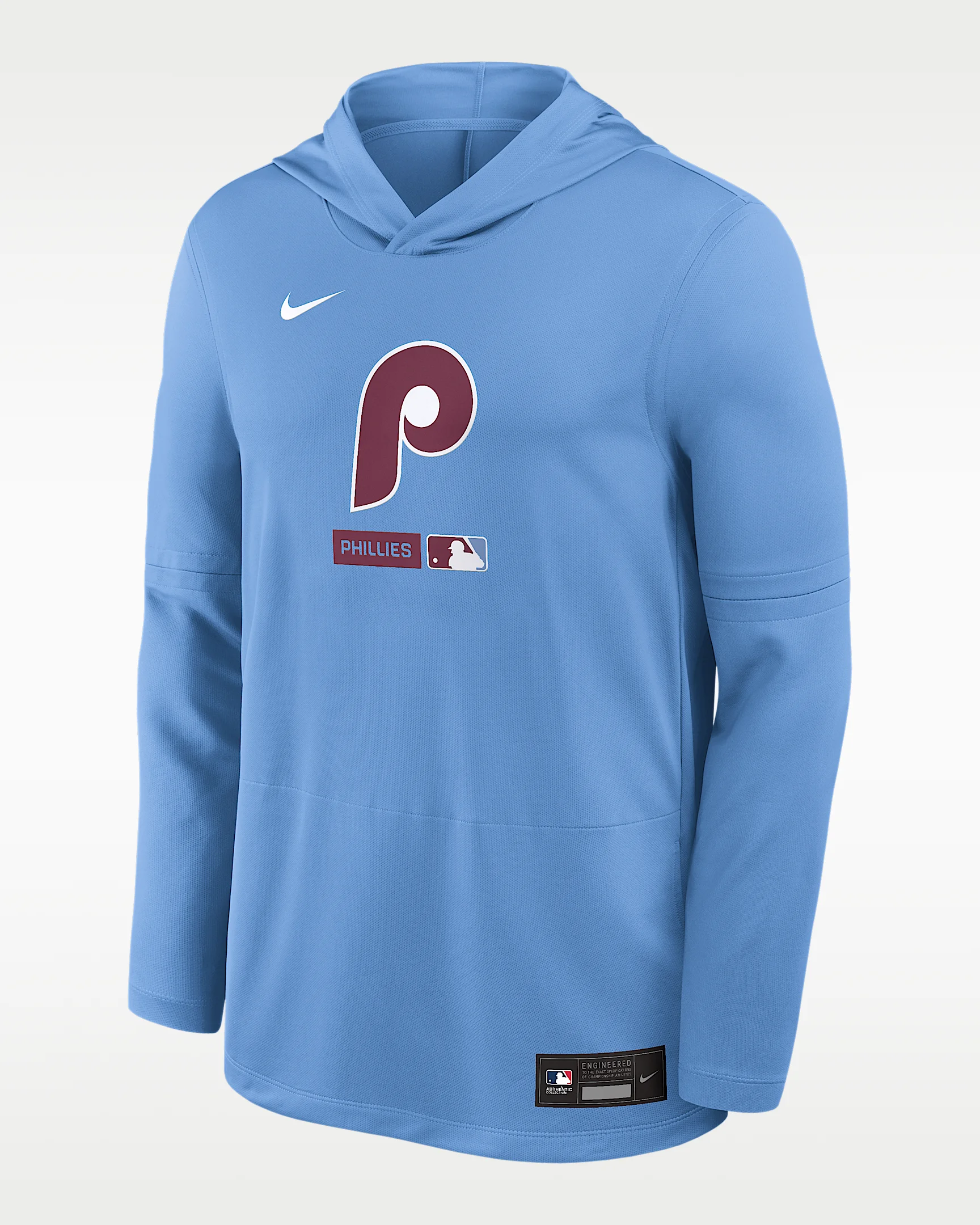 Philadelphia Phillies Authentic Collection Men's Nike Dri-FIT MLB Long-Sleeve Hooded Top - 1