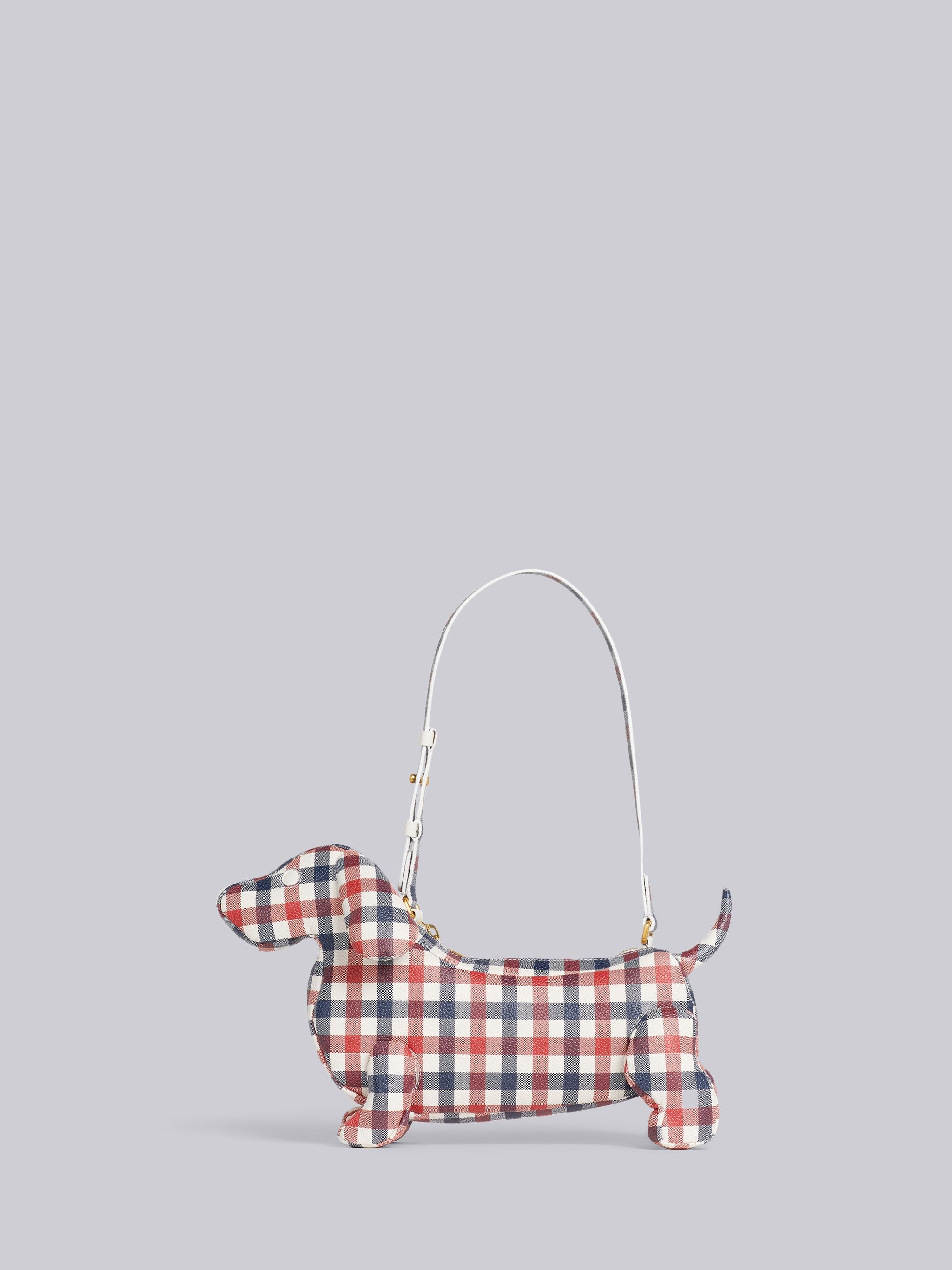 Multicolor Gingham Print Caviar Leather Hector Baguette Shoulder Bag - 1