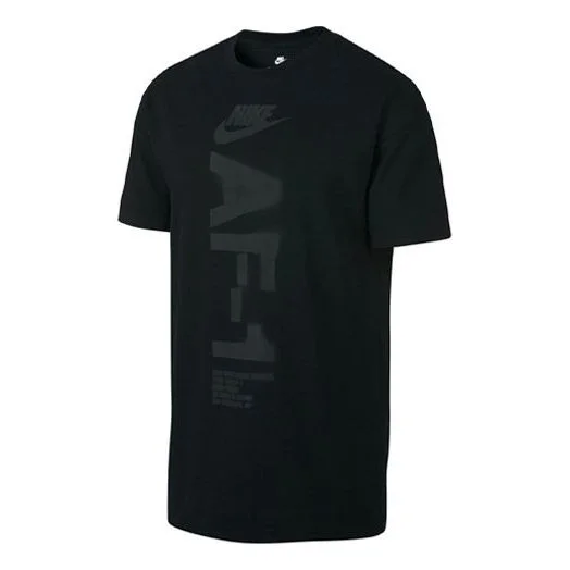 Nike Athleisure 캐주얼 스포츠 둥근 목 Breathable 짧은 소매 검정 AH4067-010 - 1