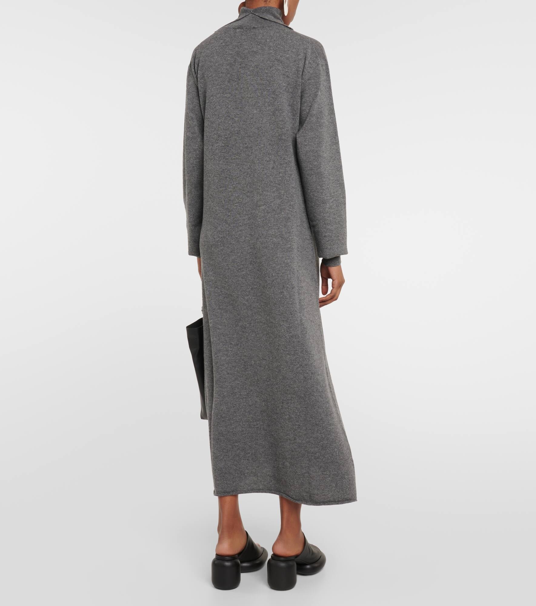 Cashmere turtleneck midi dress - 3