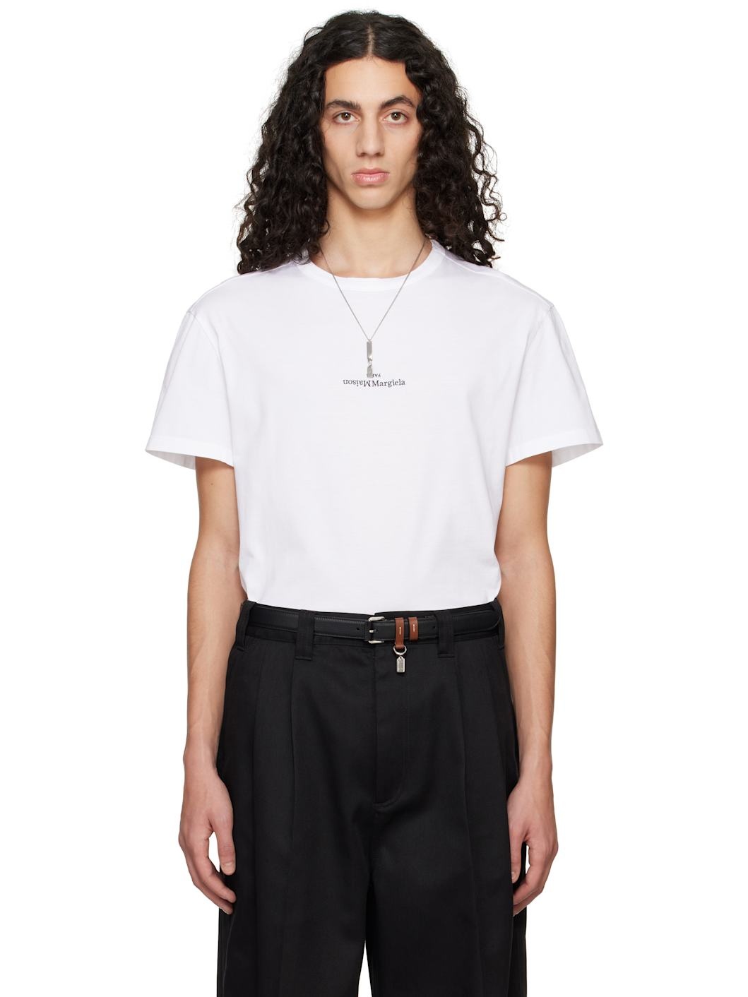 White Distorted Logo T-Shirt - 1