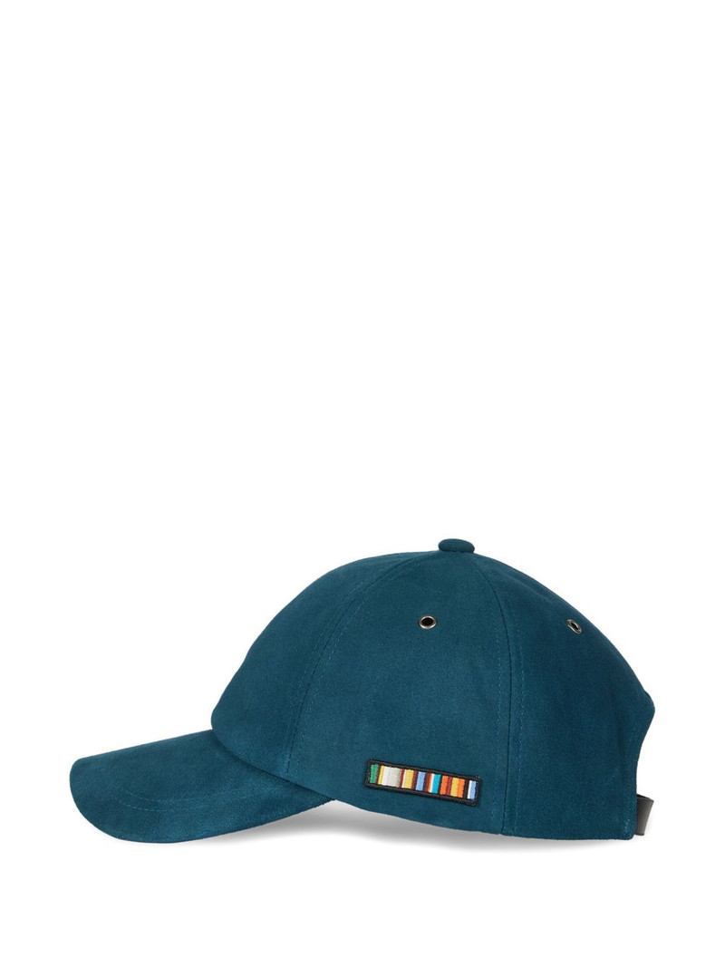 Paul Smith suede stripe-detail cap outlook