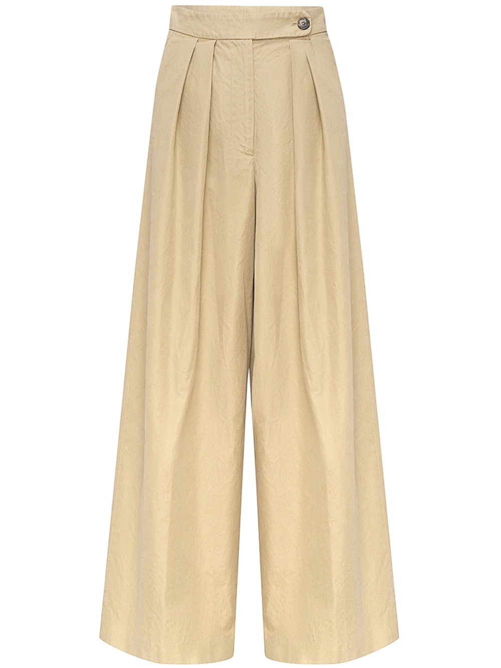 Stone Washed Cotton Trousers - 1