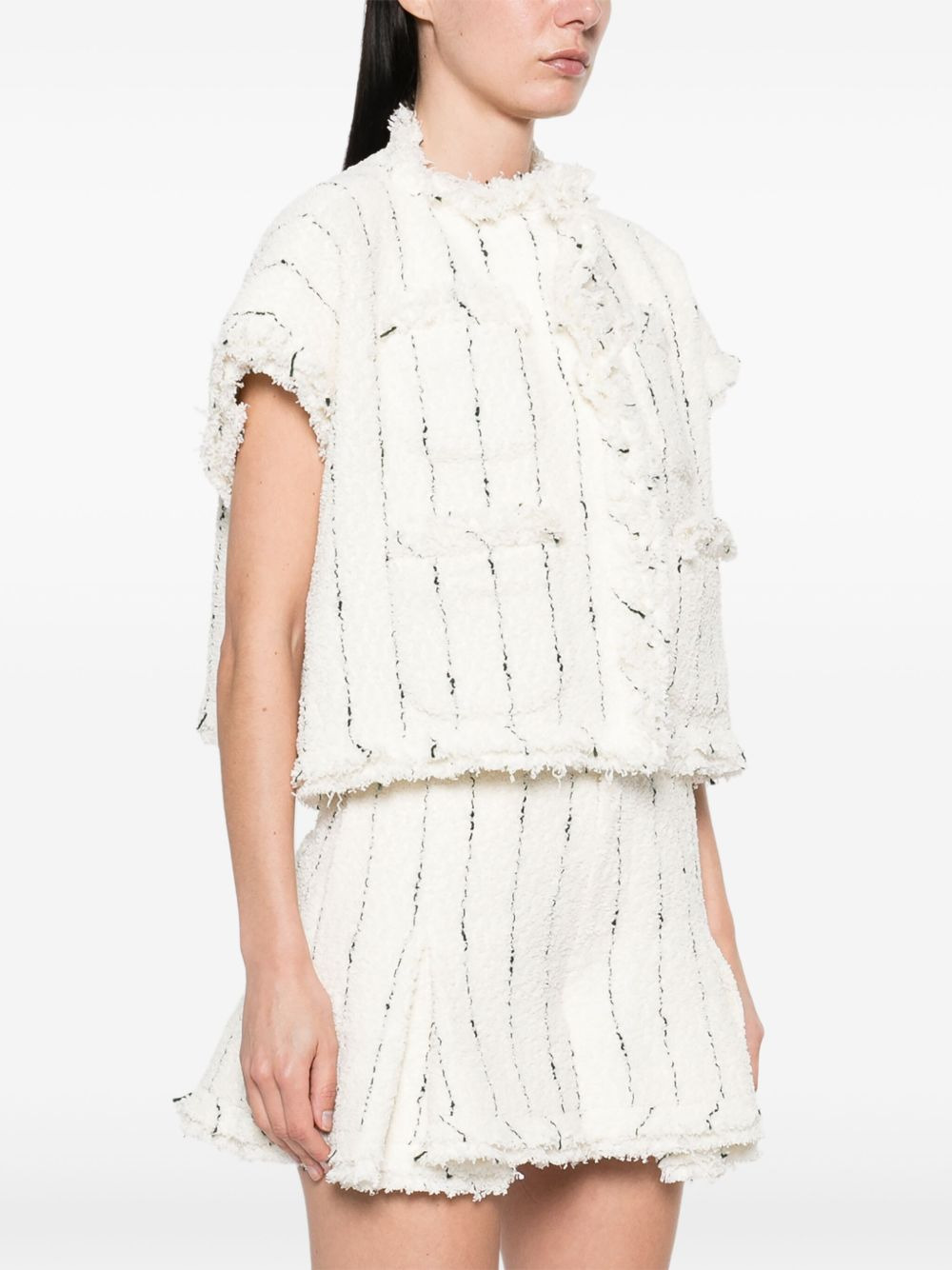 Sacai Women Tweed Vest - 3
