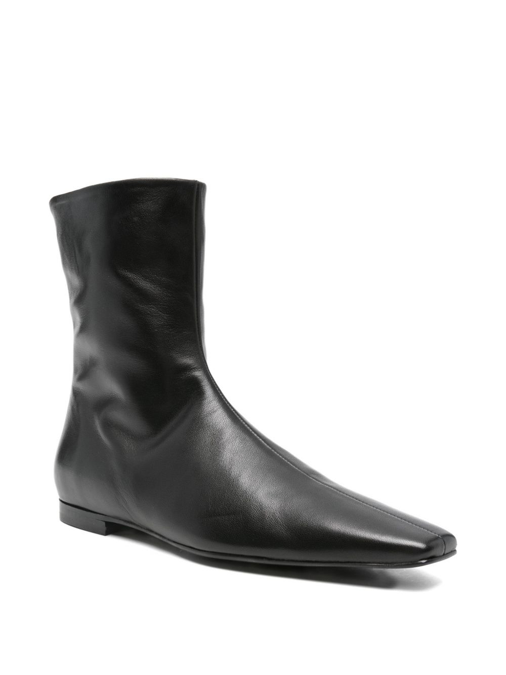 zipped leather boots - 2