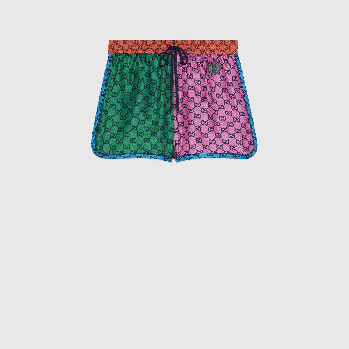 GG Multicolor silk twill shorts - 1