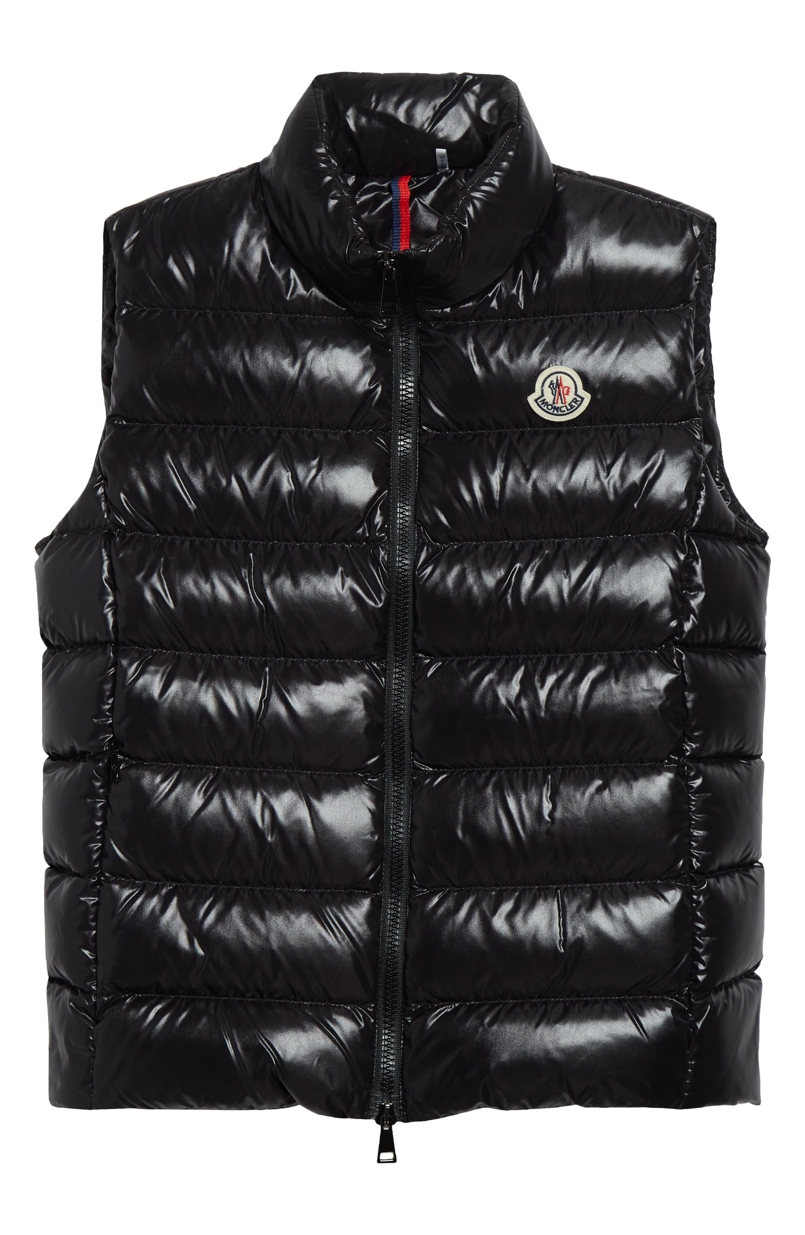 Moncler Ghany Mock Neck Down Puffer Vest in Black/black at Nordstrom - 6