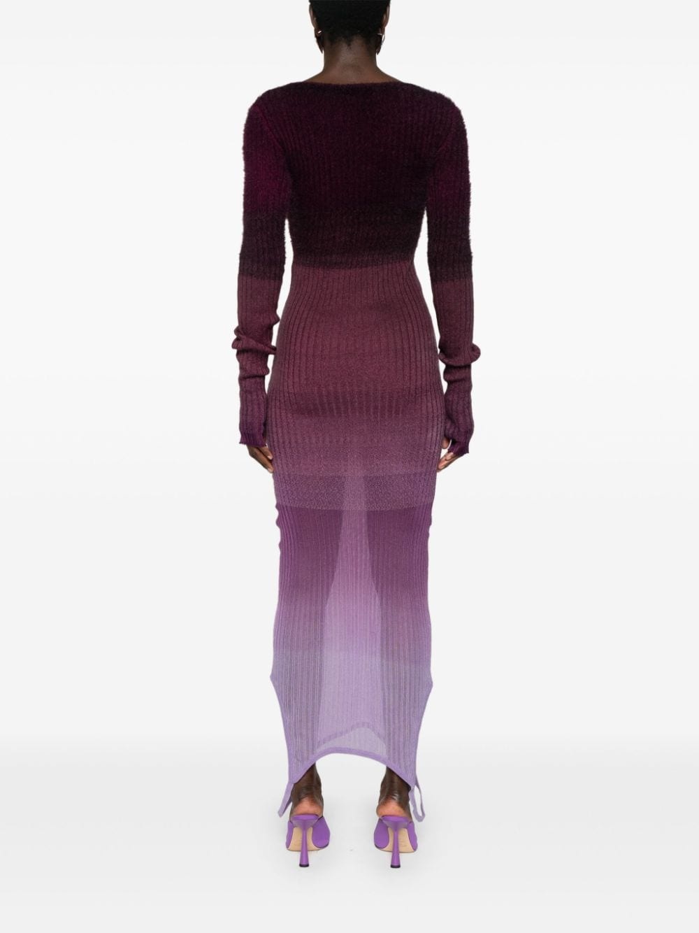 ombrÃ© ribbed-knit midi dress - 4