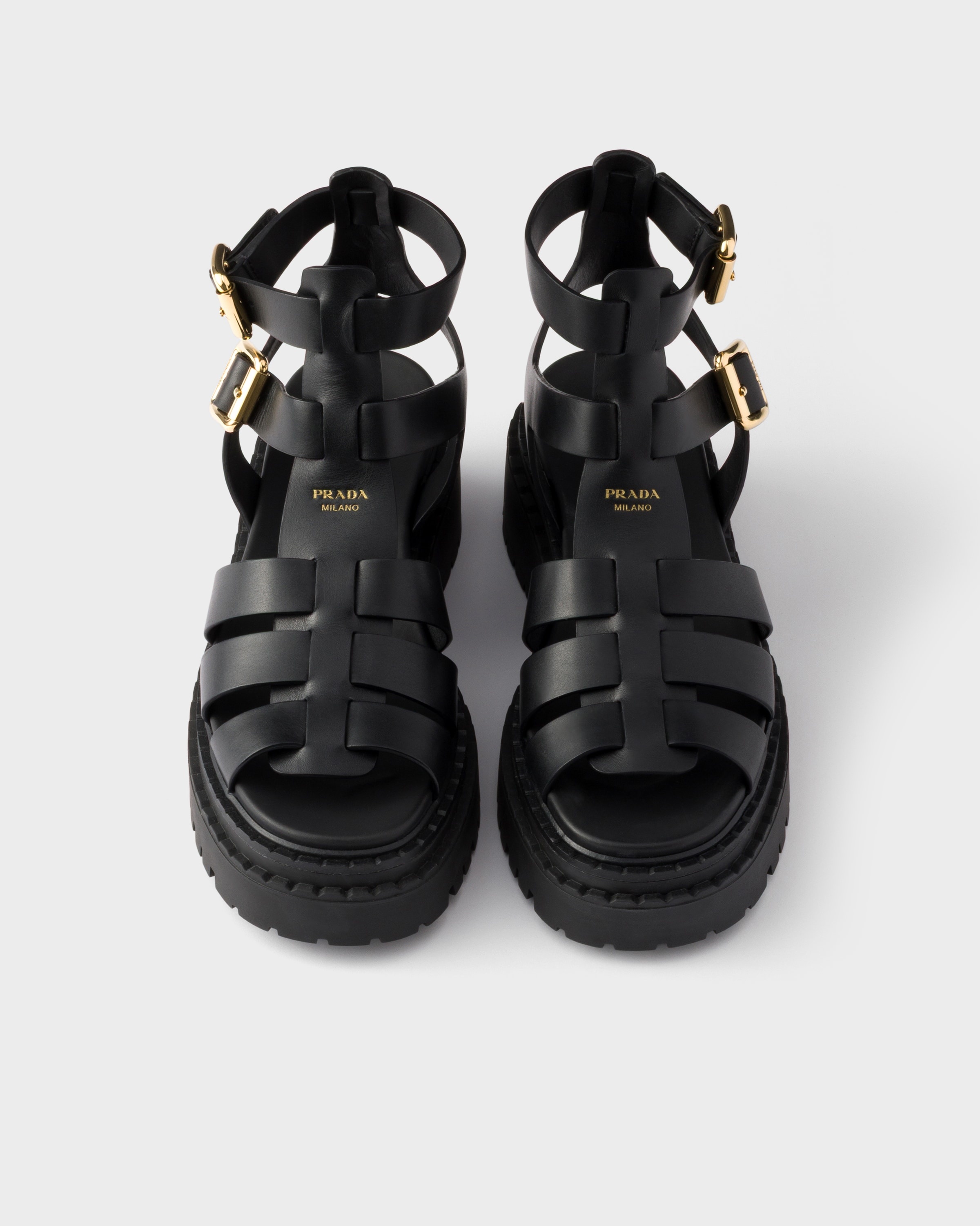 Leather sandals with ankle straps - 3