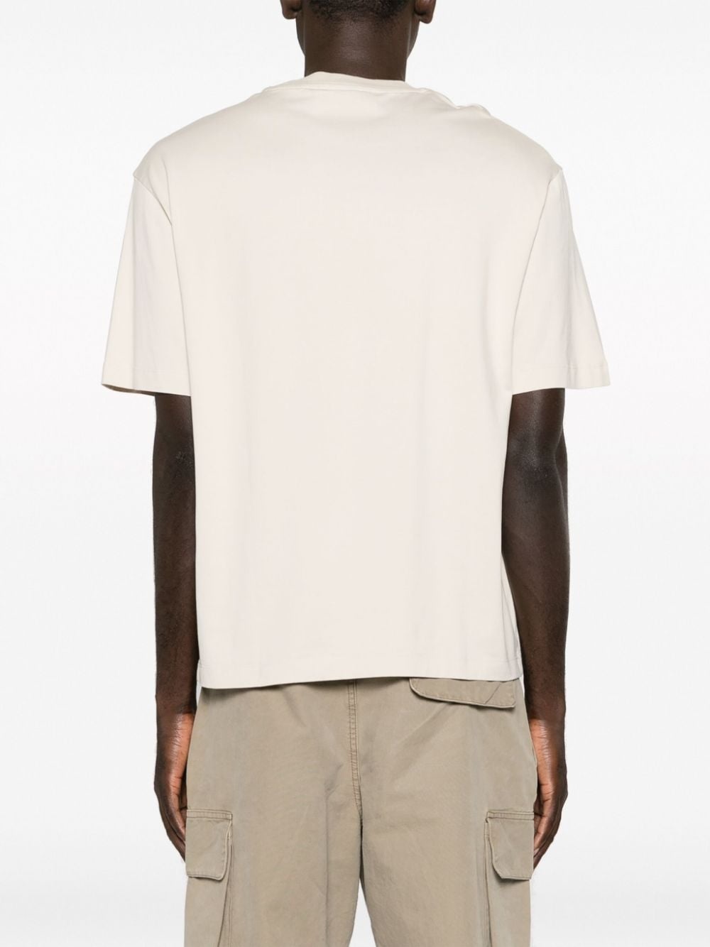 patch-detail cotton T-shirt - 4