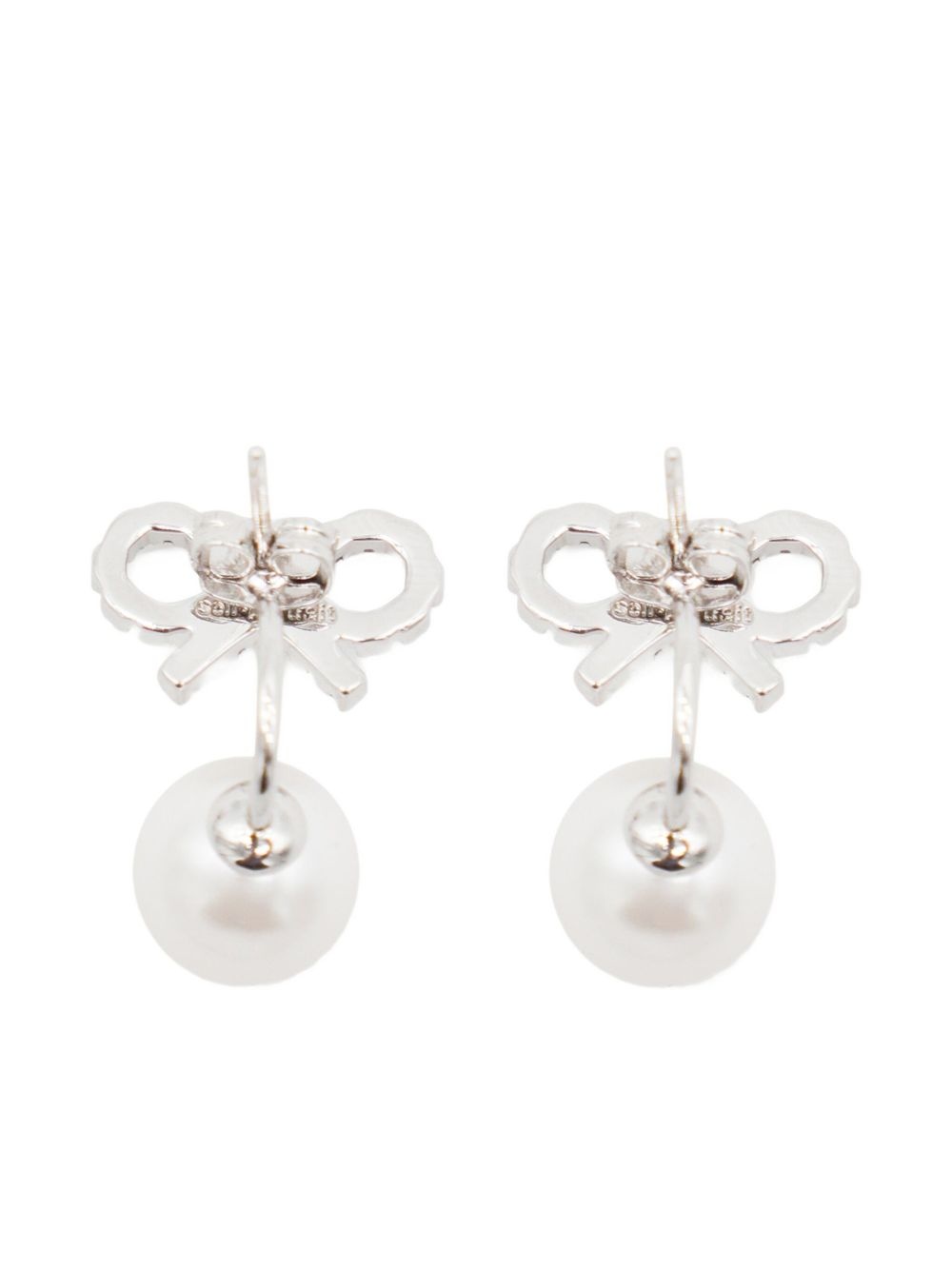 Crystal Bow drop earrings - 4