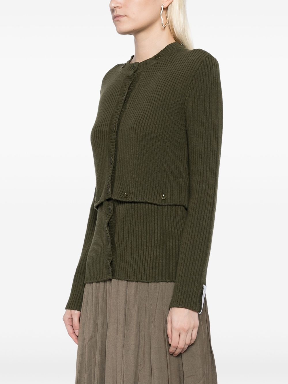 multi buttons cardigan - 3