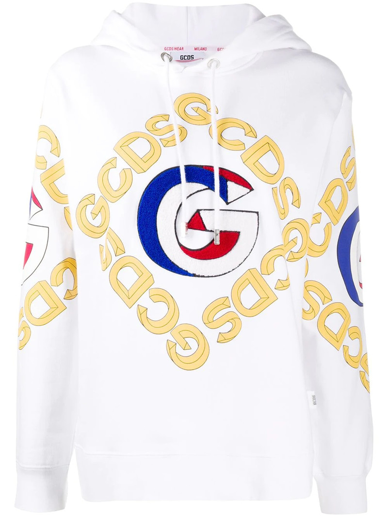 college logo print hoodie 1