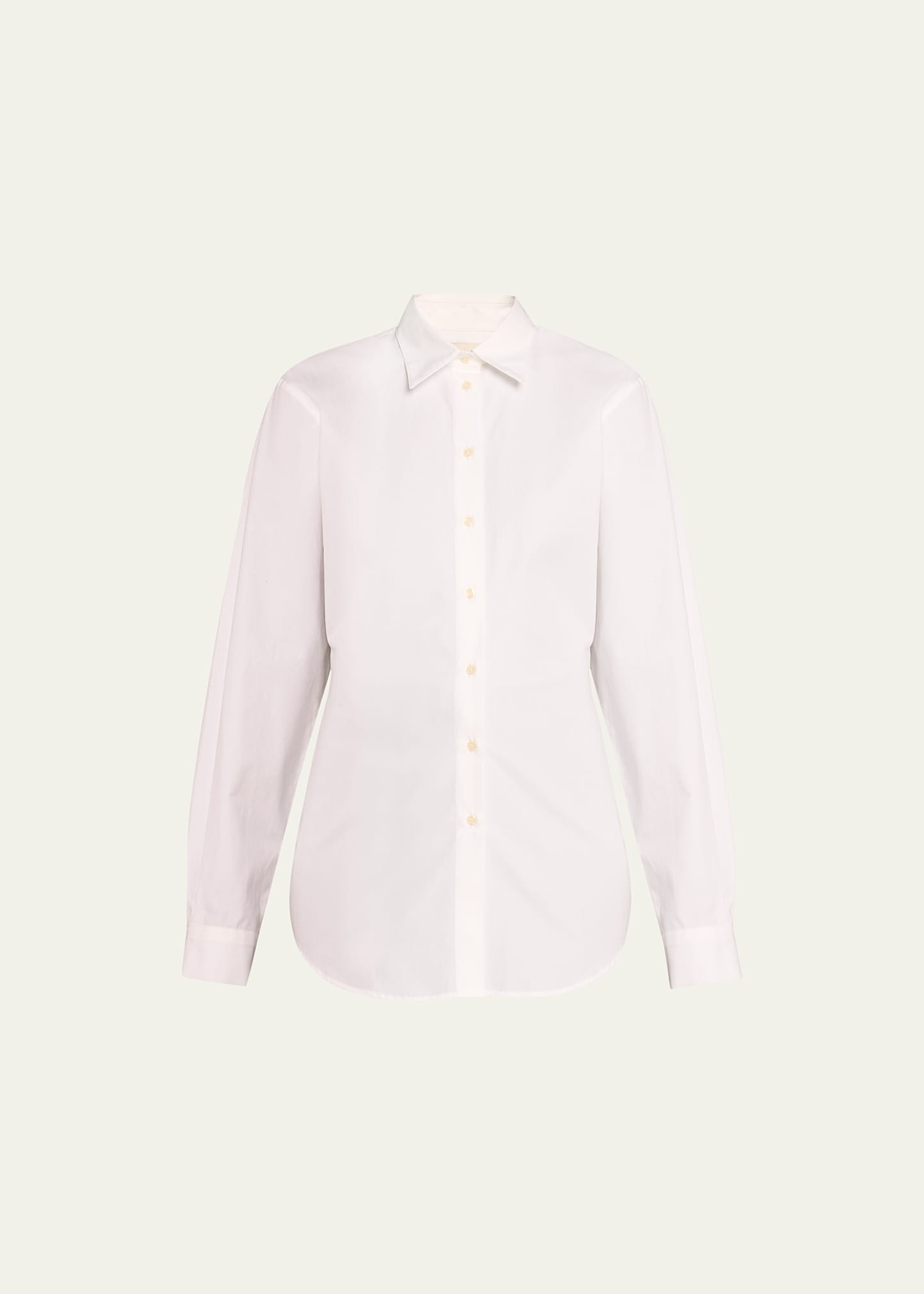 Long-Sleeve Shaped Poplin Shirt - 1