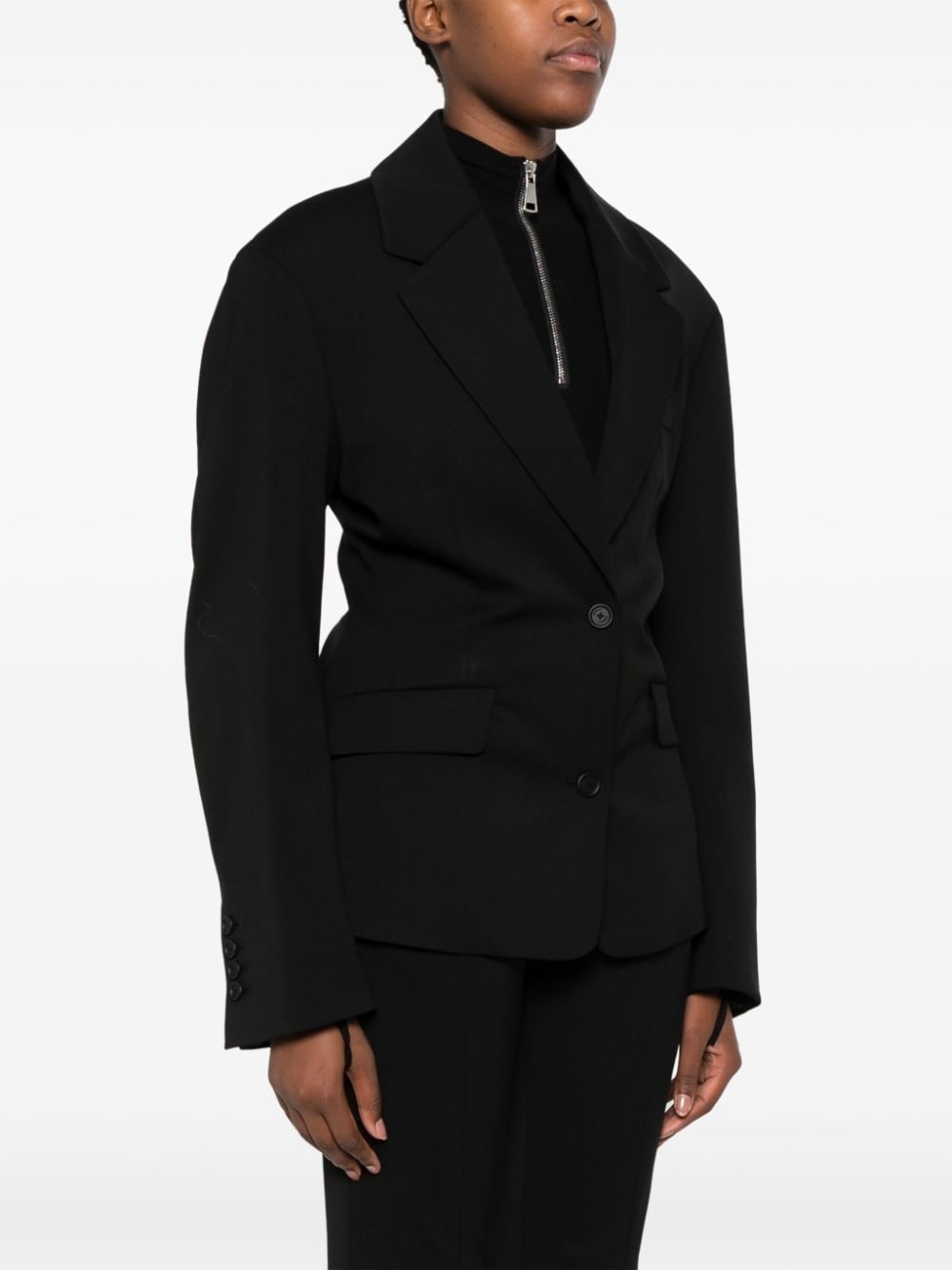 stretch-wool tailored blazer - 3
