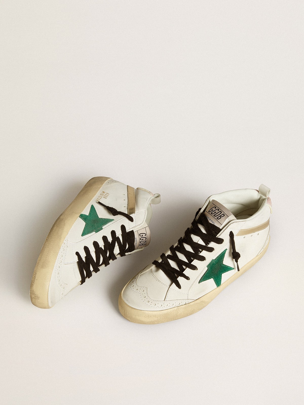 Bio-based Mid Star with green suede star and pink suede heel tab - 2