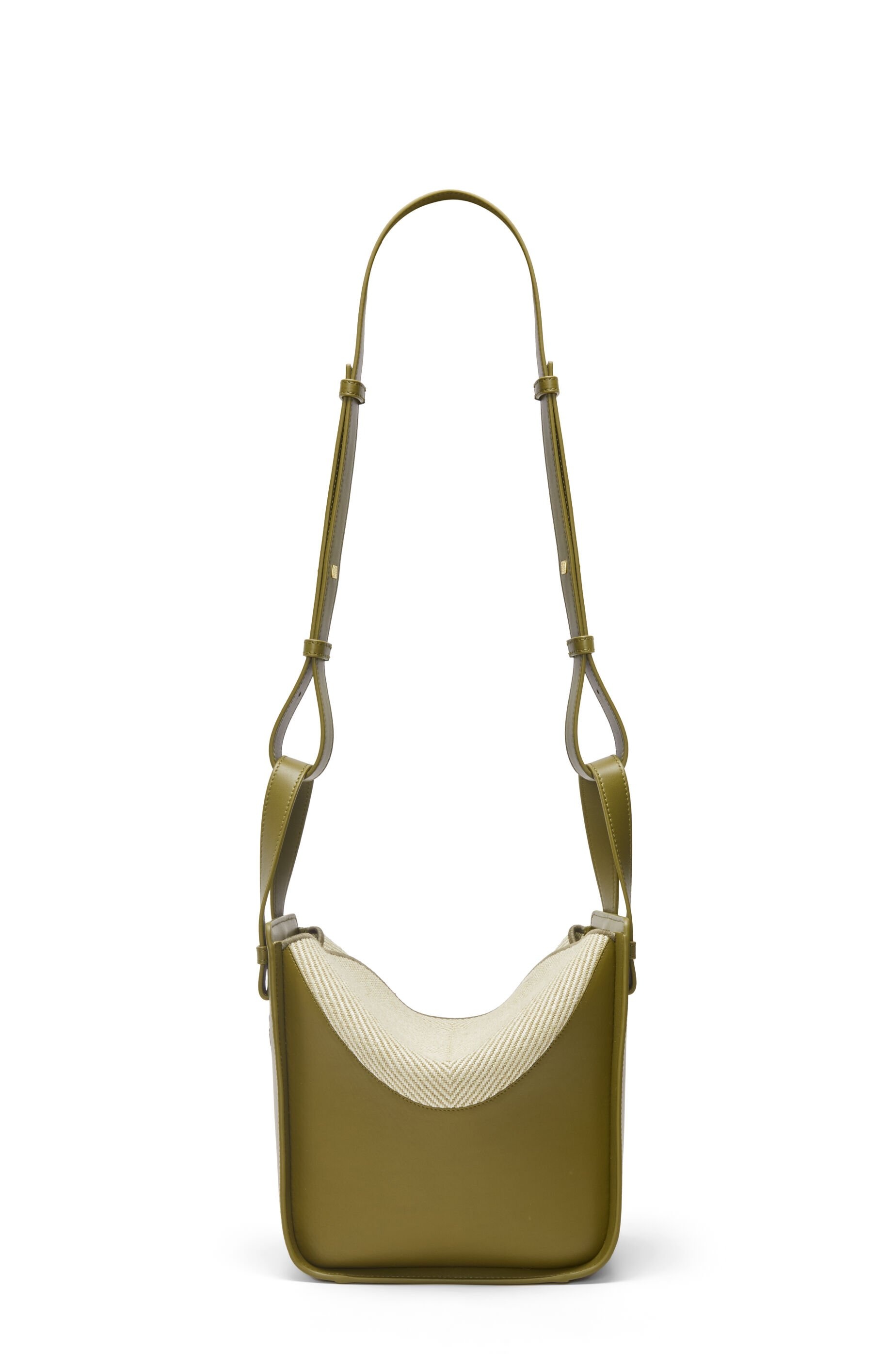 Compact Hammock bag in mellow calfskin and canvas - 5