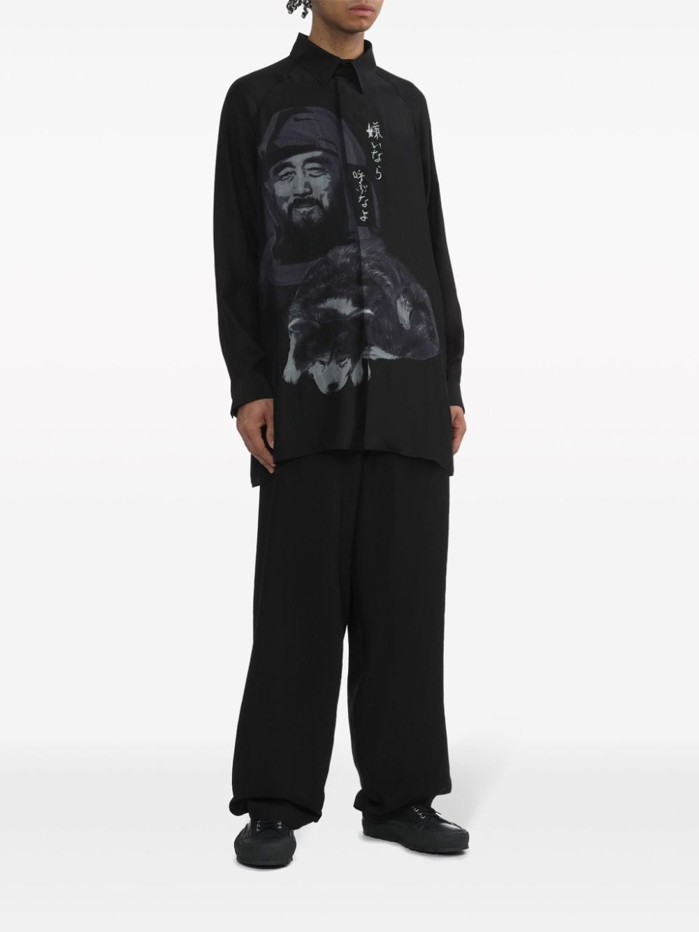 oversized silk shirt - 2