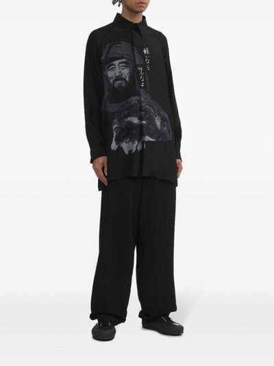 Yohji Yamamoto oversized silk shirt outlook