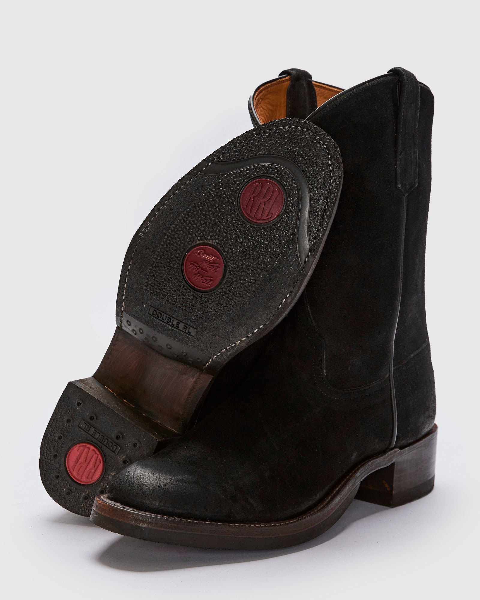 Walker Boot in Black Roughout - 2