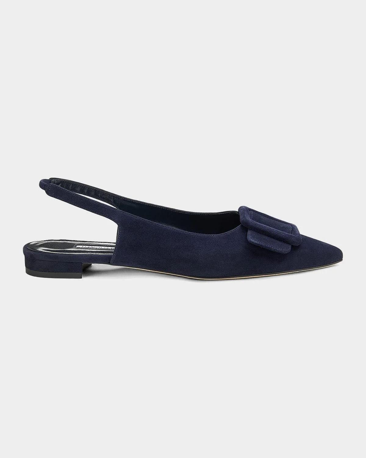 Maylura Suede Buckle Slingback Flats - 1