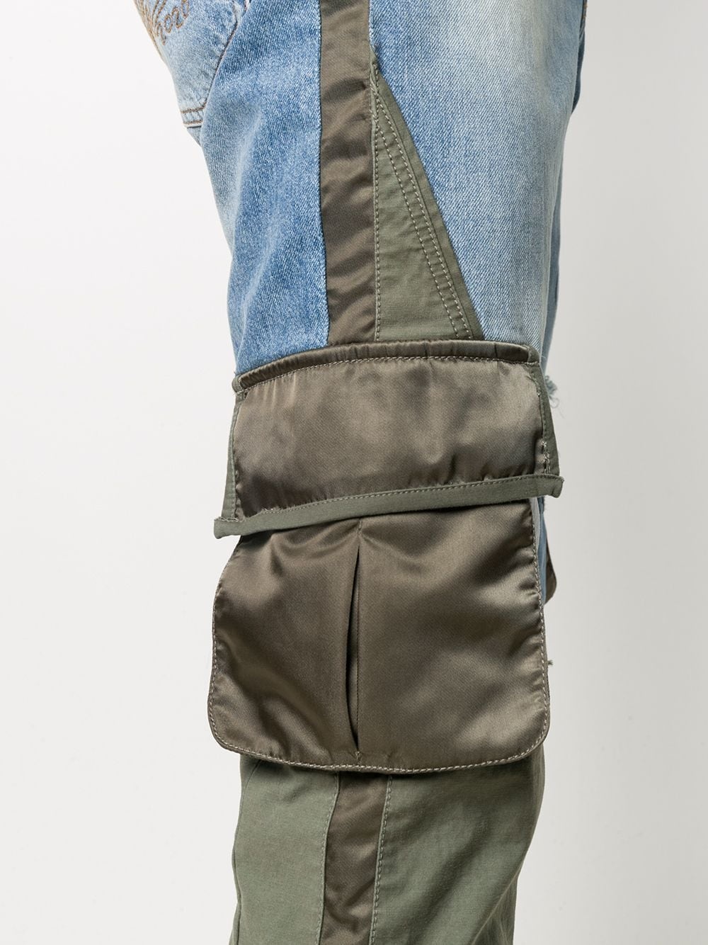 hybrid denim-cargo trousers - 5