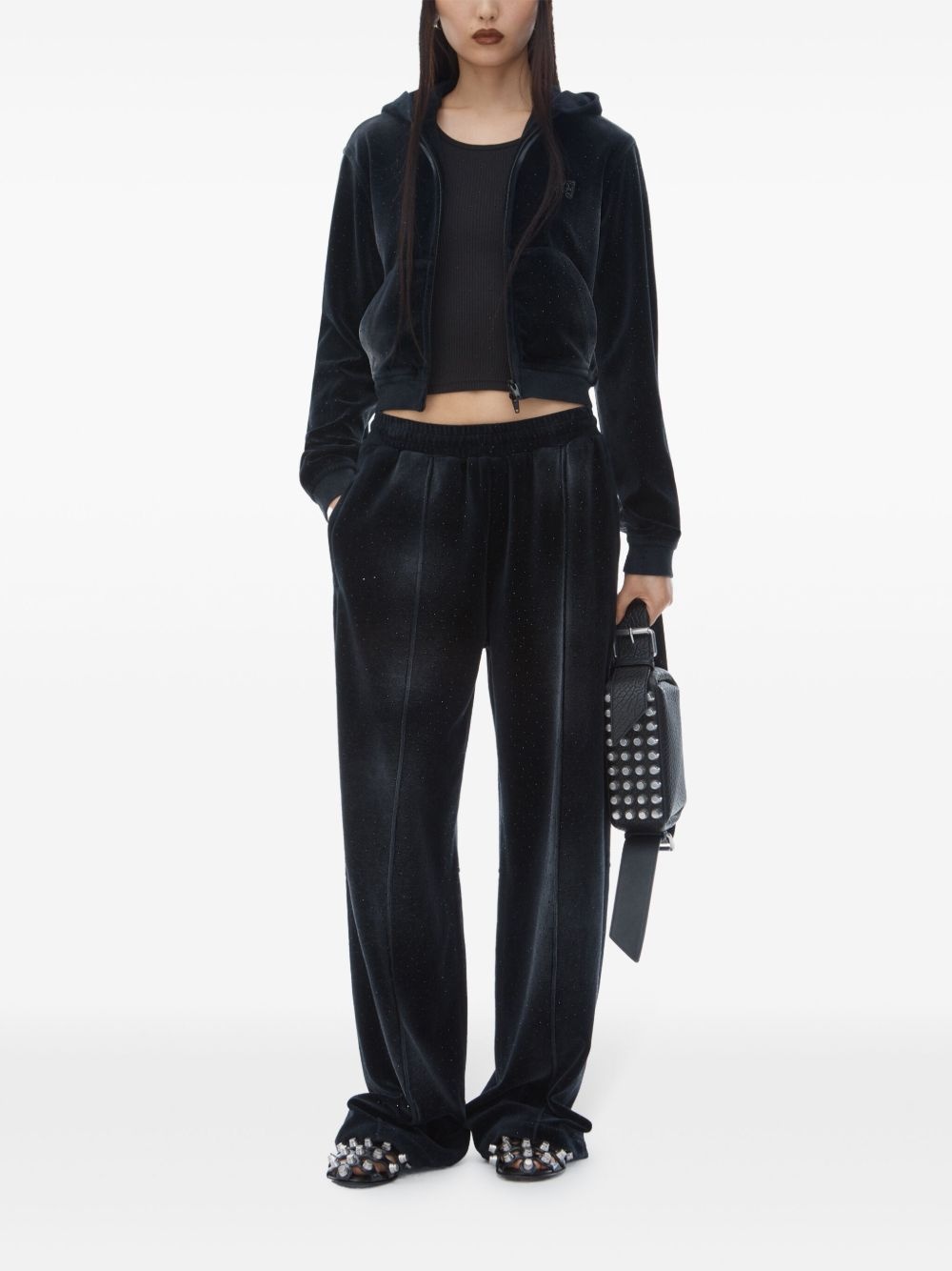 rhinestone-embellished track pants - 2