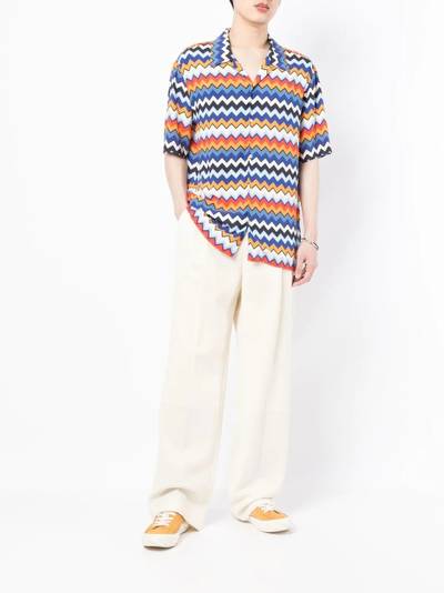 Missoni chevron-print short-sleeved shirt outlook