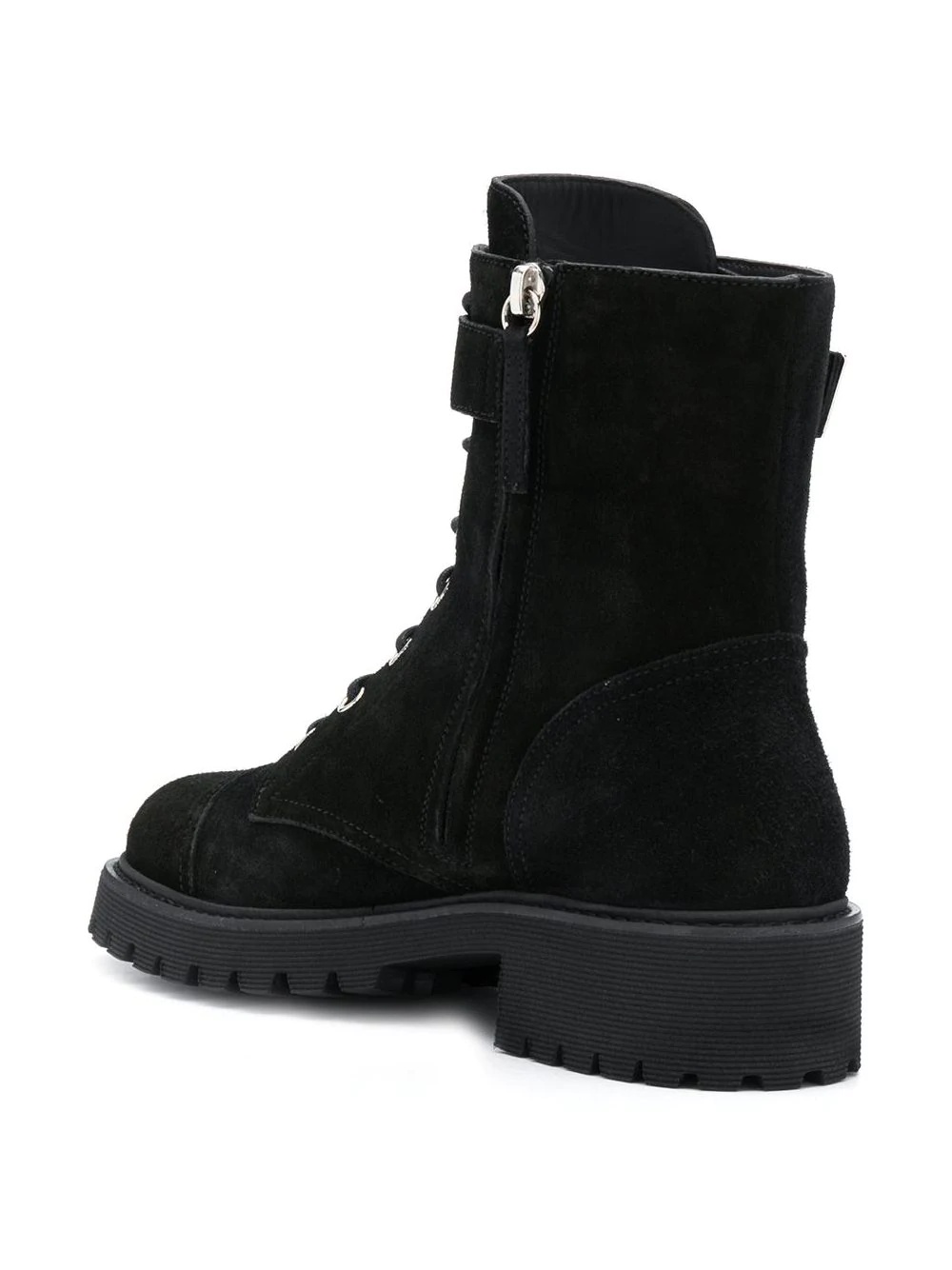 suede lace-up boots - 3